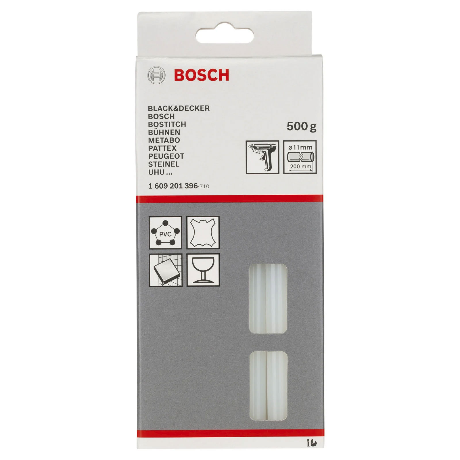 Bosch Professional Schmelzkleber, 11 x 200 mm, 500 g, transparent