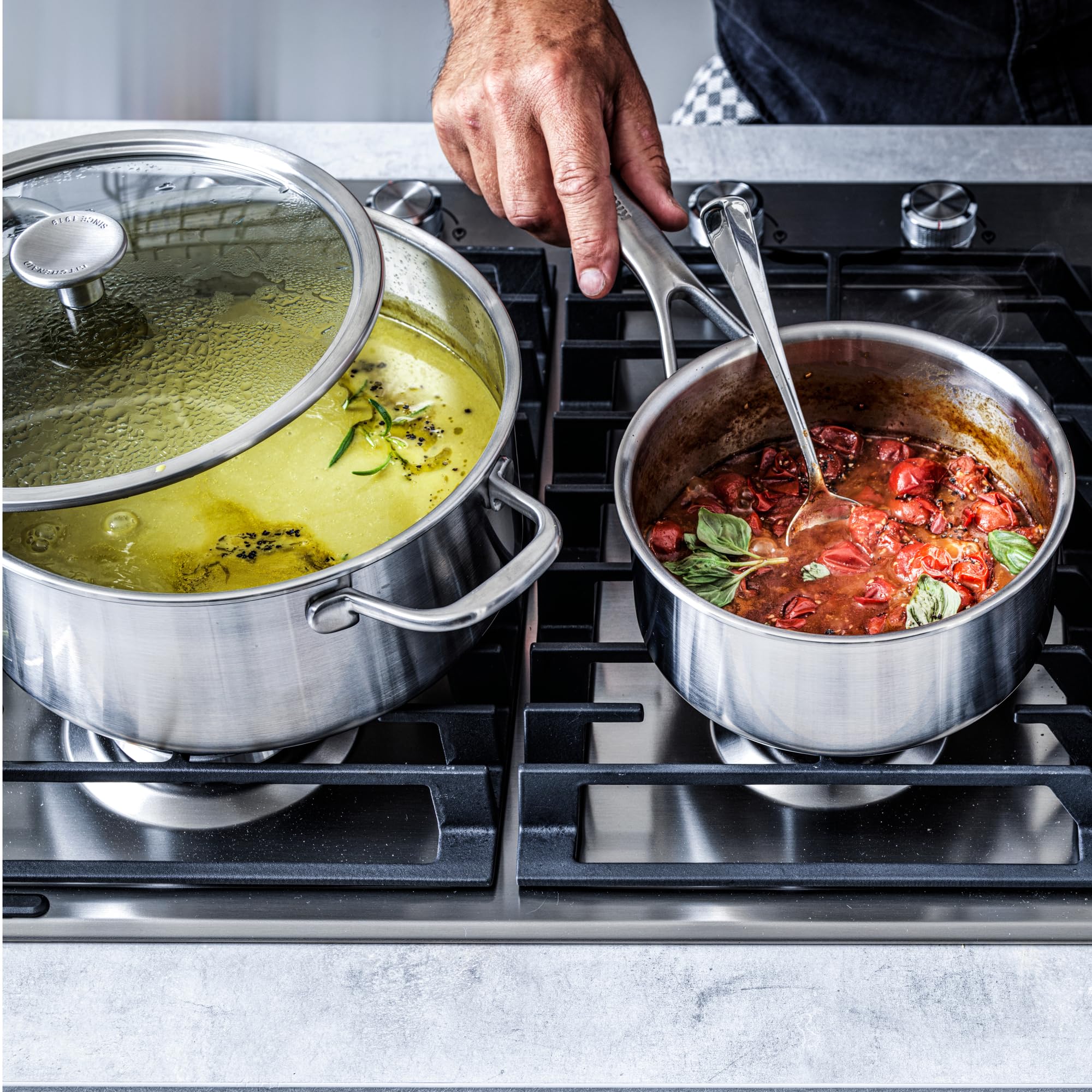 KitchenAid CC003257-001 Stielkasserolle mit Glasdeckel 2.1L 18cm Edelstahl