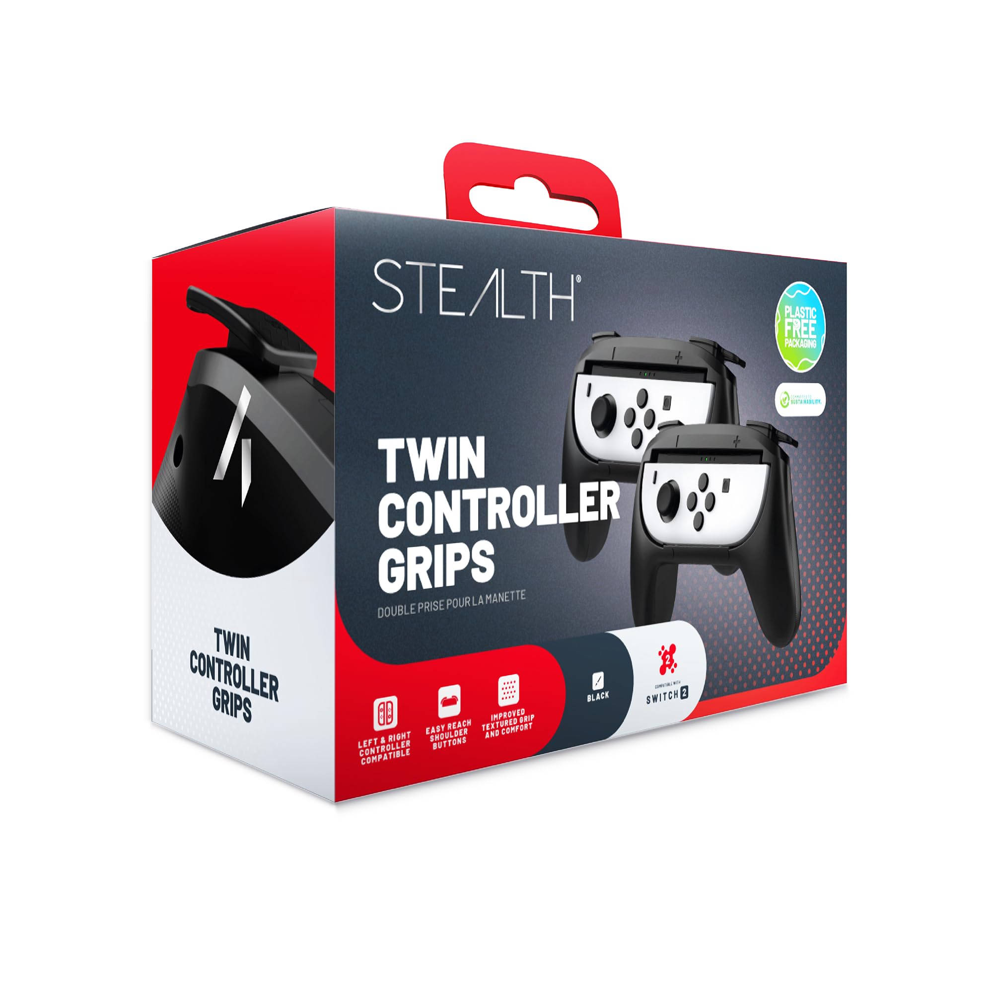 STEALTH Joy-Con-Griffe kompatibel mit Switch 2, Doppelpack