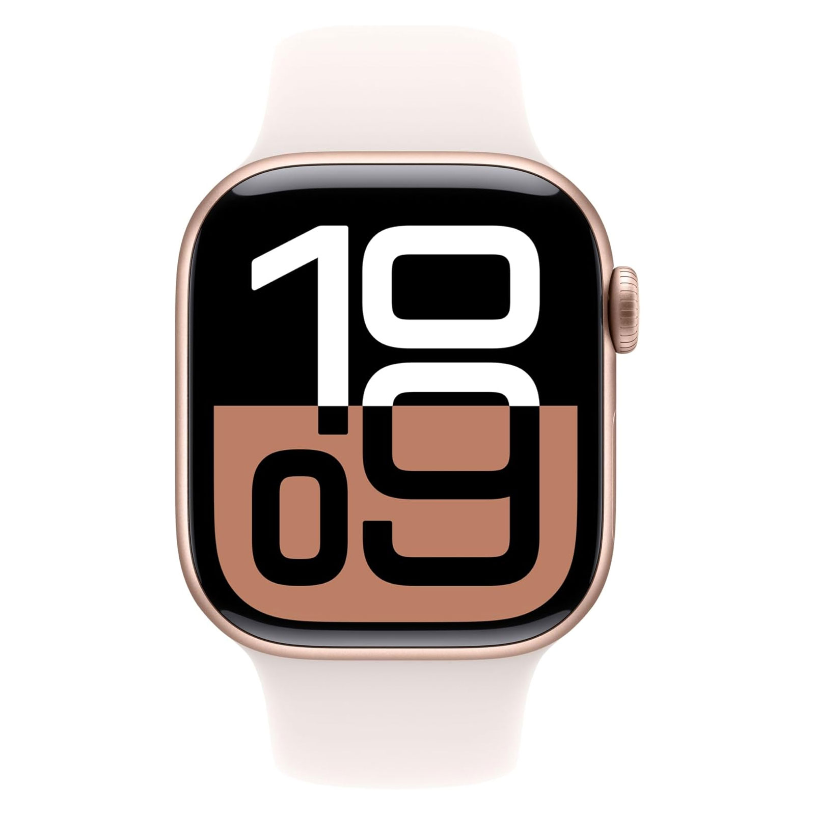 Apple Watch Series 10 GPS, 42 mm Aluminiumgehäuse Rosegold, Sportarmband Blassrosa - S/M