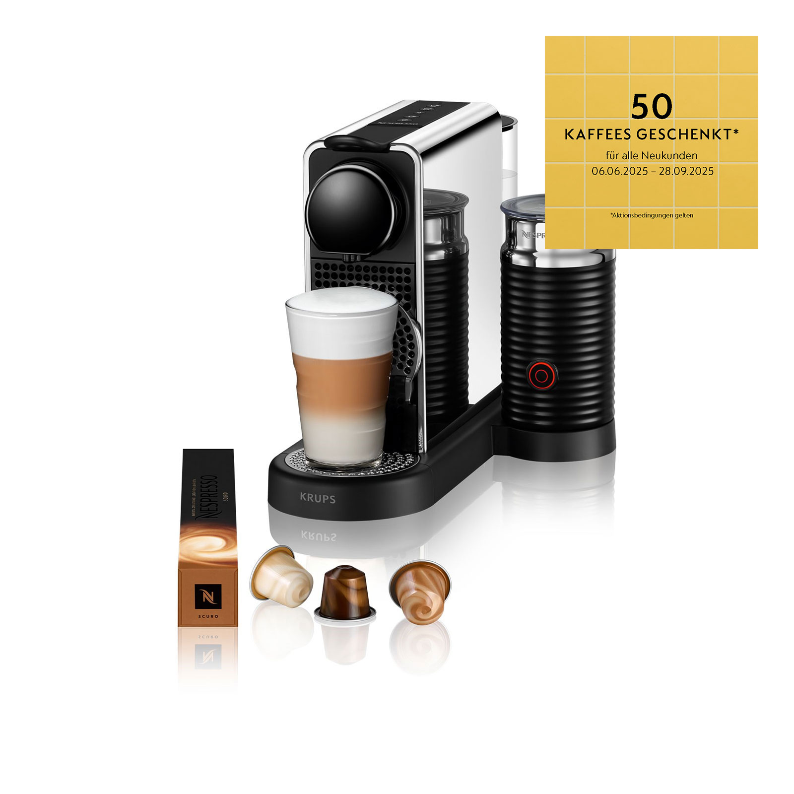 KRUPS Citiz Platinum &; Milk XN630 Nespresso-Kapselmaschine