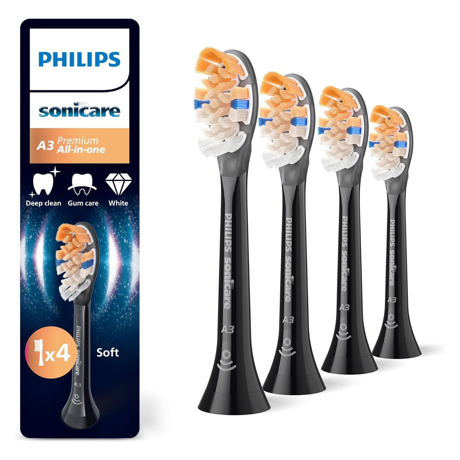 Philips HX9094/88 Sonicare A3 Premium All-in-One, Original Ersatzbürstenköpfe Philips HX9094/88 Sonicare A3 Premium All-in-One, Original Ersatzbürstenköpfe