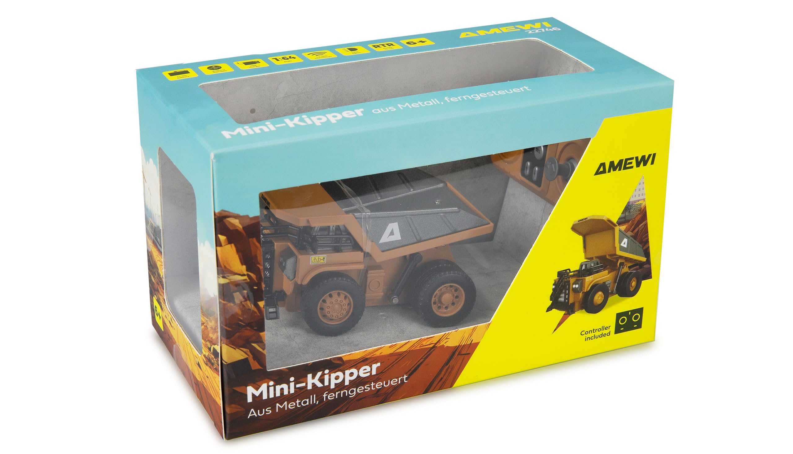 Ferngesteuerter Mini-Kipper aus Metall 8-Kanal 1:64 RTR