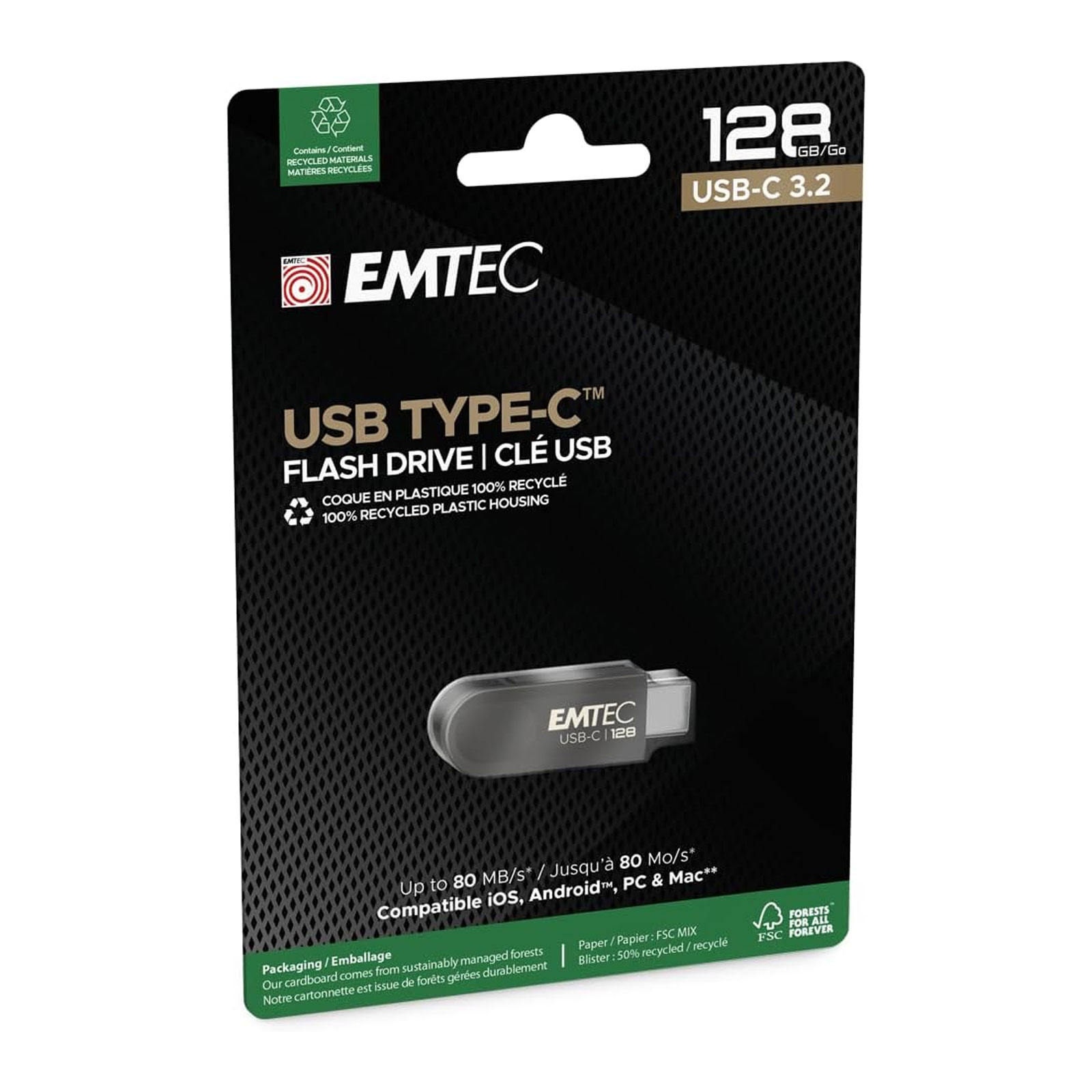 Emtec USB3.2 Typ-C Single C280, 128 GB