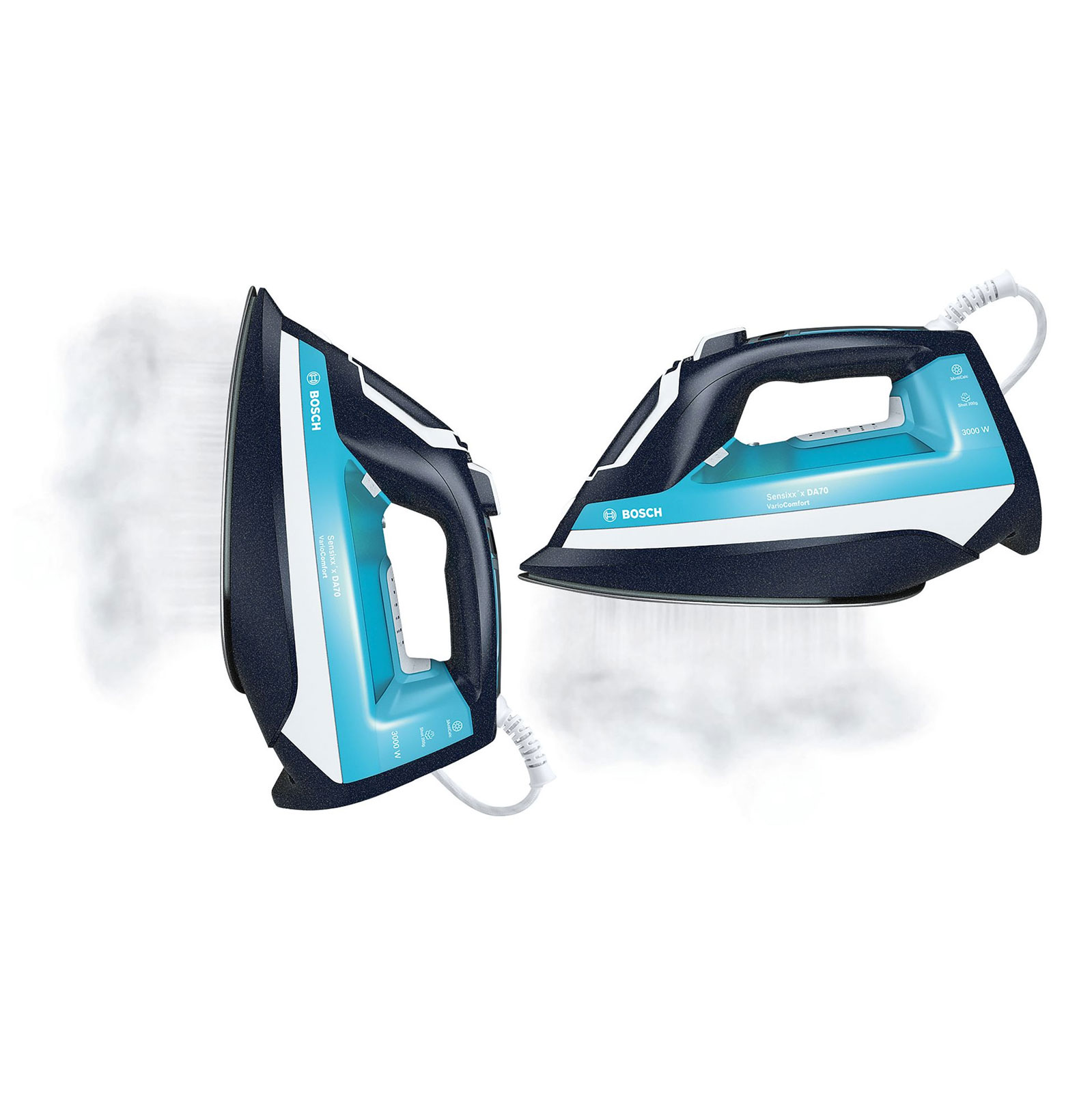 Bosch TDA753022V Dampfbügeleisen Cera-Glissée 3000 W night blue/ice blue