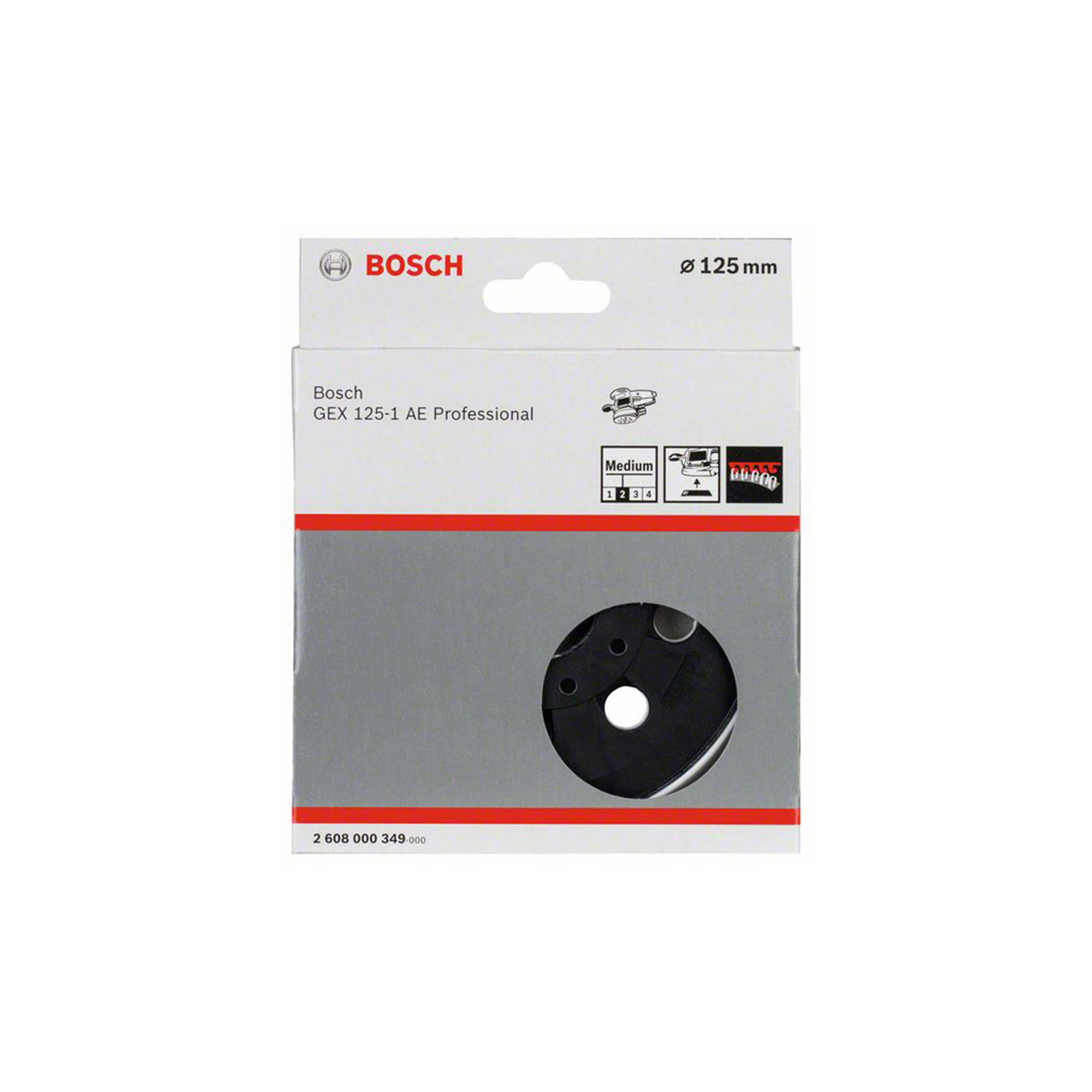 Bosch Professional Schleifteller Mittel, 125 mm