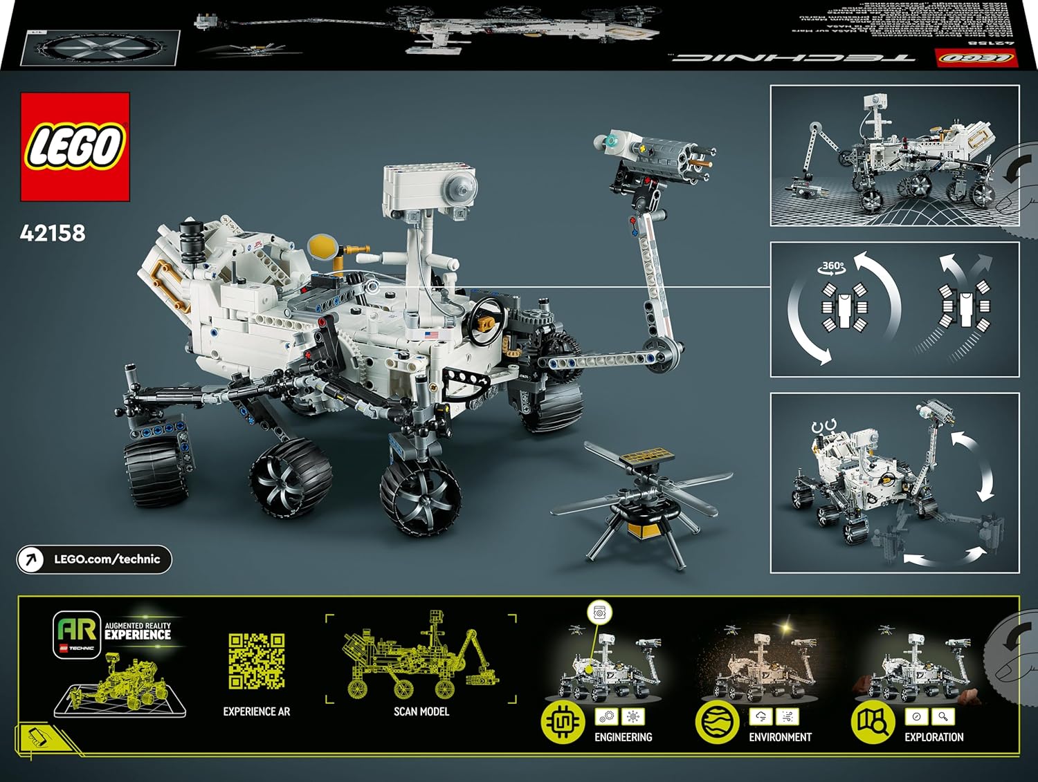 LEGO 42158 Technic NASA Mars-Rover Perserverance Weltraum Spielzeug Set