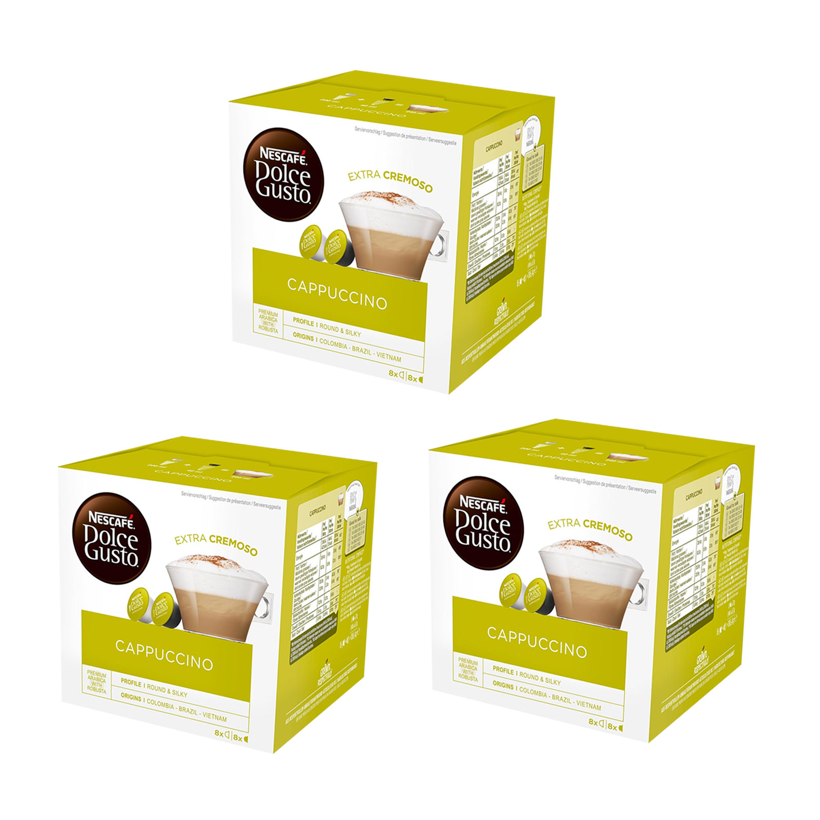 Nescafé 3x Dolce Gusto Cappuccino Kapseln
