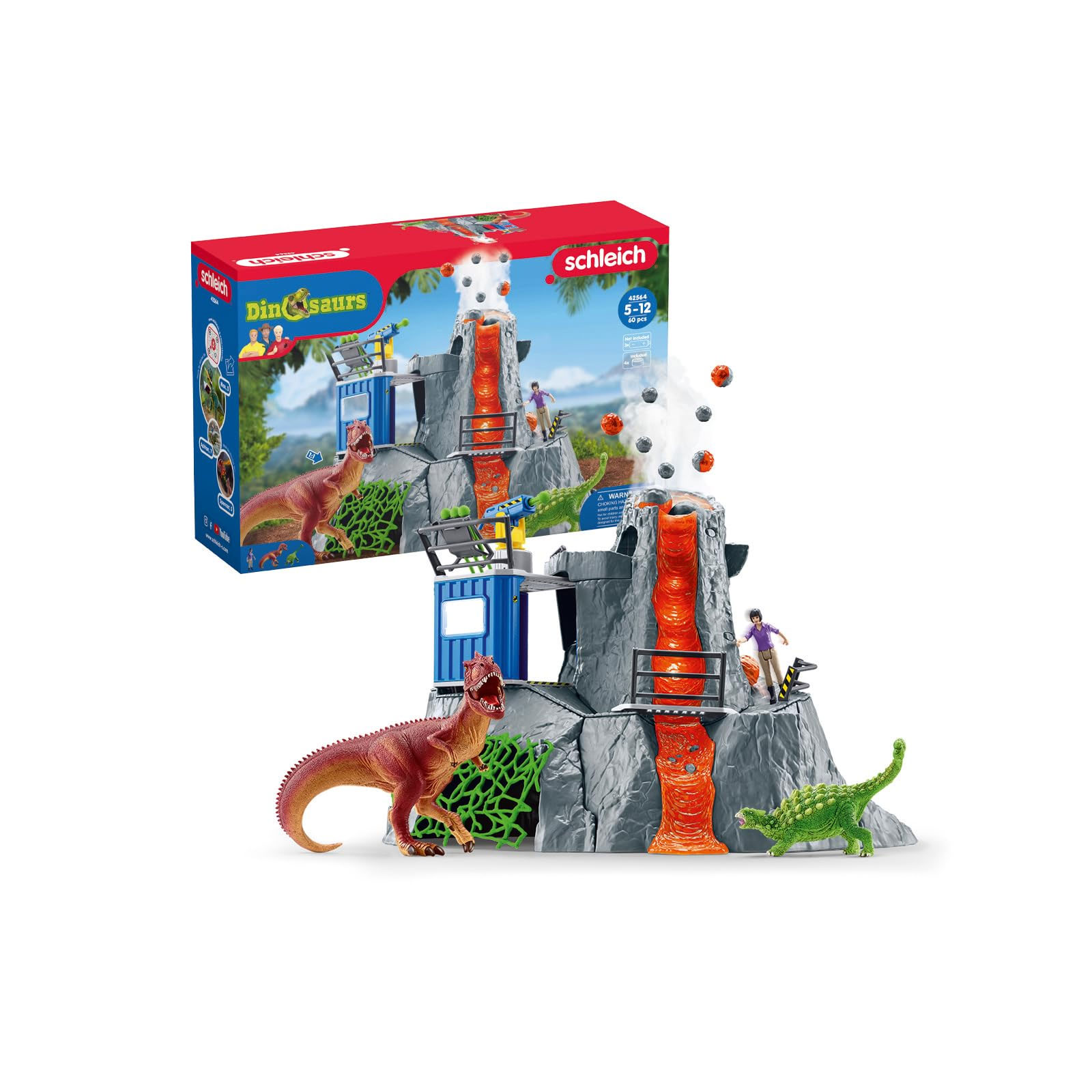 Schleich Große Vulkan-Expedition Spielfiguren-Set (42564)
