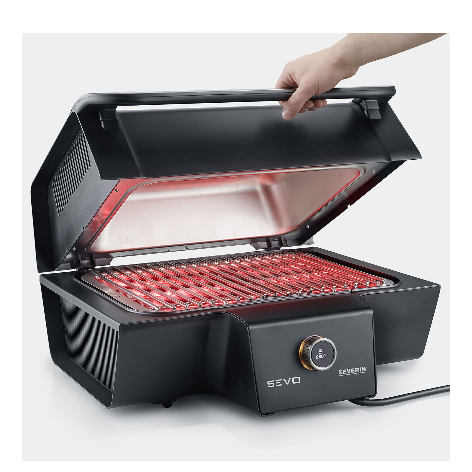 Severin PG 8107 Sevo GTS Standgrill schwarz / silber