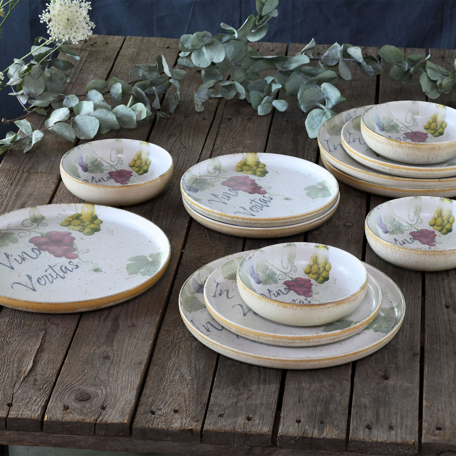 CreaTable 24222 Uno In Vino Veritas, Tellerset 12-teilig