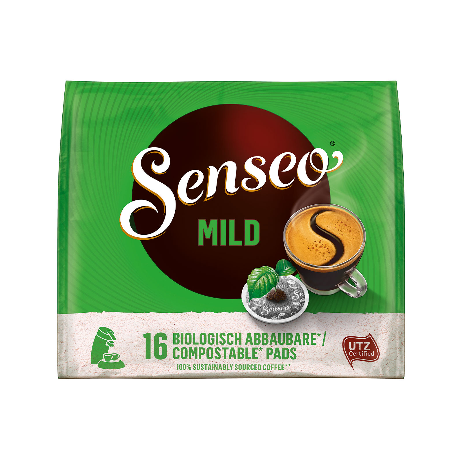 Senseo Kaffeepads MILD 16 Stück (Arabica-Bohnen, 100% UTZ-zertifiziert)