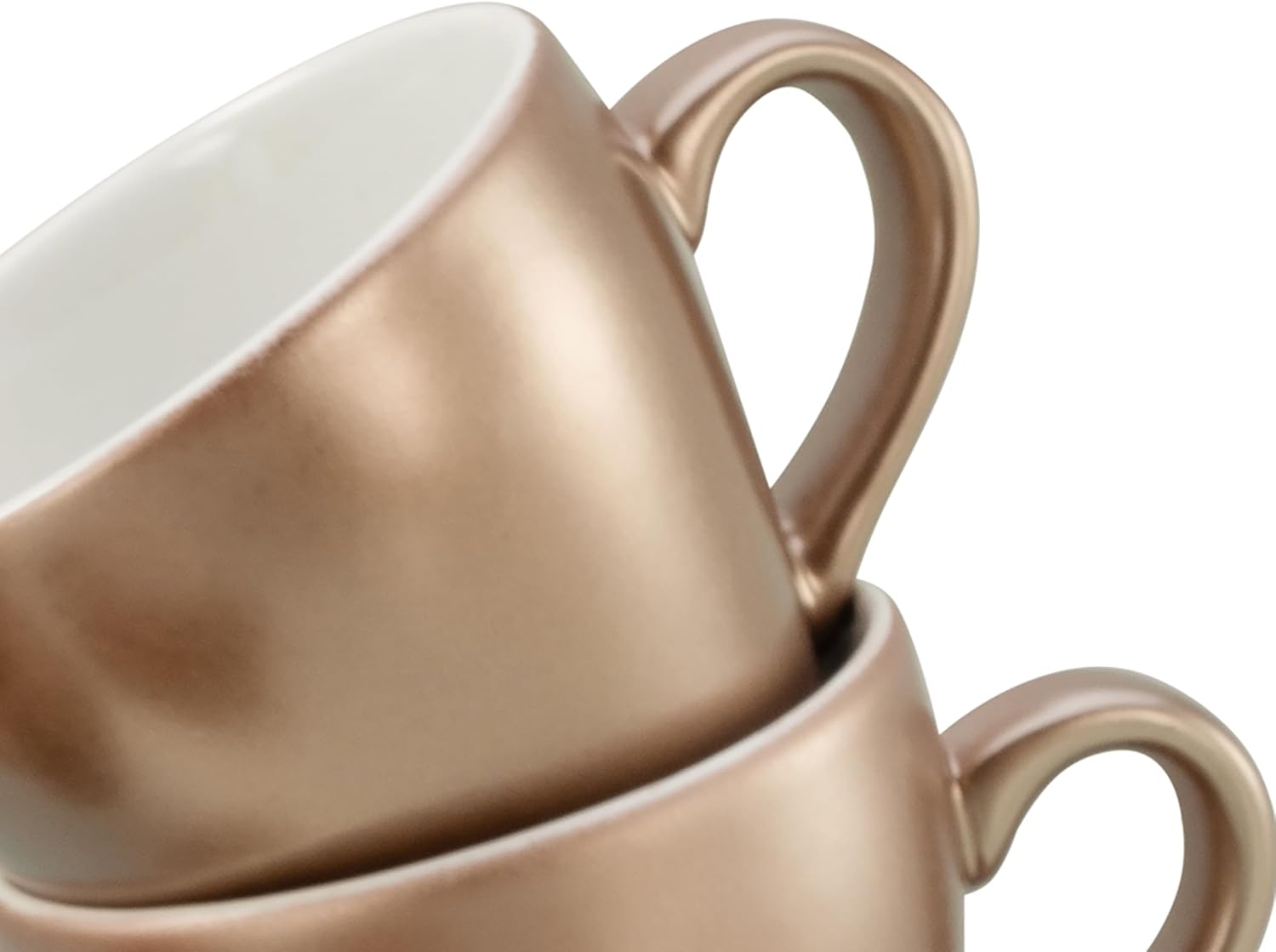 CreaTable, 24326, Serie Golden Days Weiß, 12-teiliges Geschirrset, Espresso Set aus Steinzeug