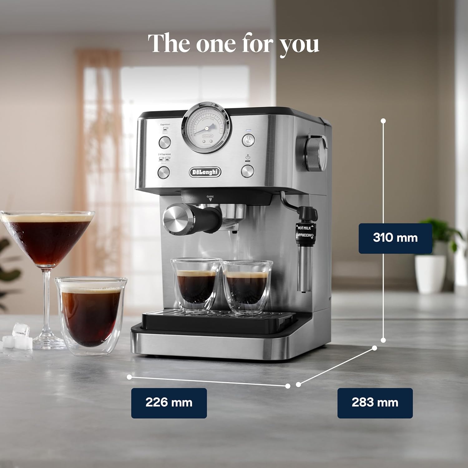 De'Longhi EM450.M Linea Classic Siebträger-Espressomaschine