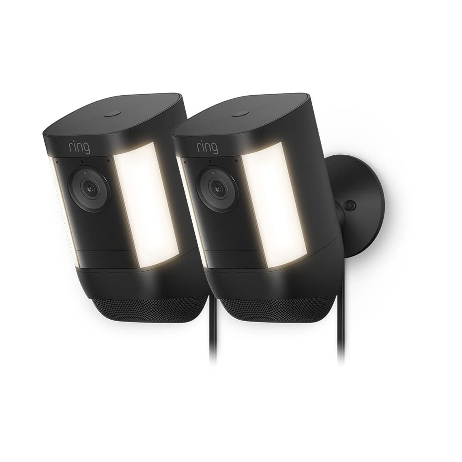 Ring Spotlight Cam Pro Plug-in, Schwarz Außenkamera (Überwachungskamera, WLAN, Amazon Alexa)