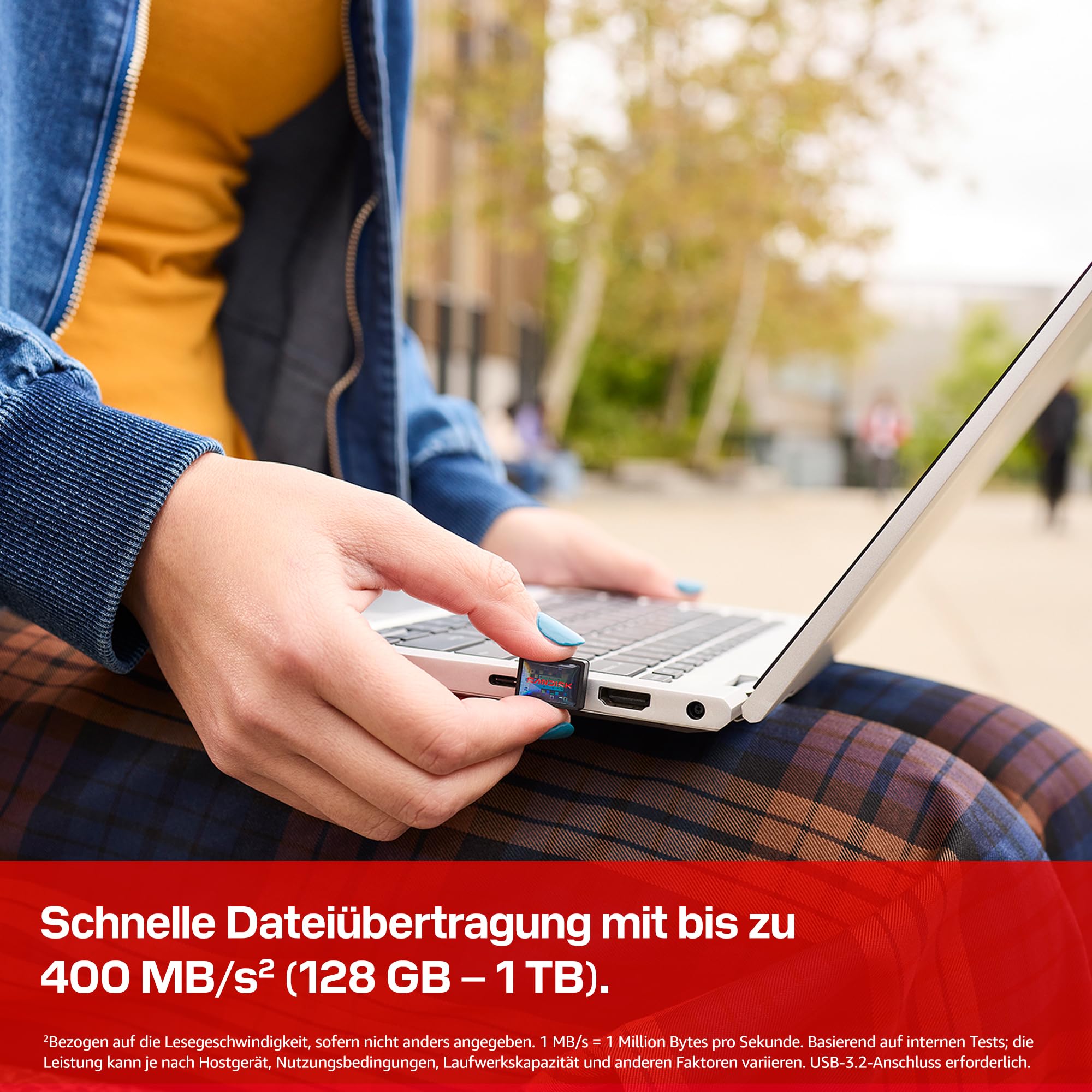 SANDISK Extreme Fit USB Flash-Laufwerk 256 GB
