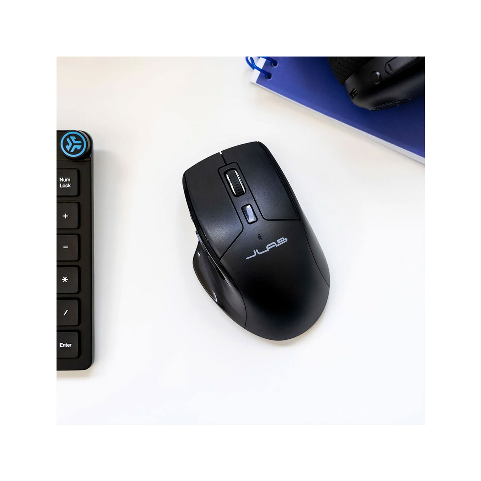 JLab JBuds Mouse Schwarz Funkmaus Bluetooth und 2,4 GHZ Dongle Ergonomisch