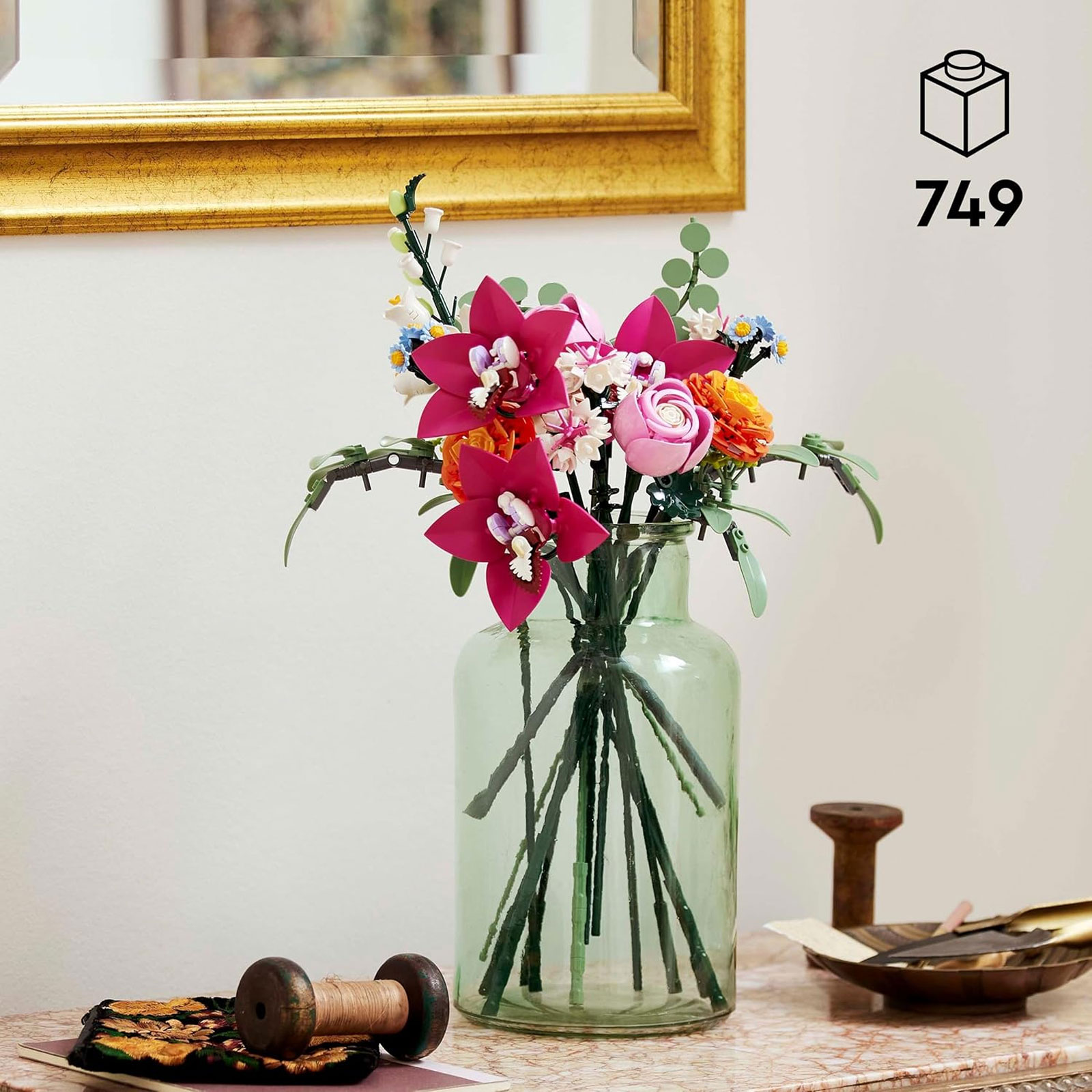 LEGO 10342 Botanicals Schöner Rosafarbener Blumenstrauß