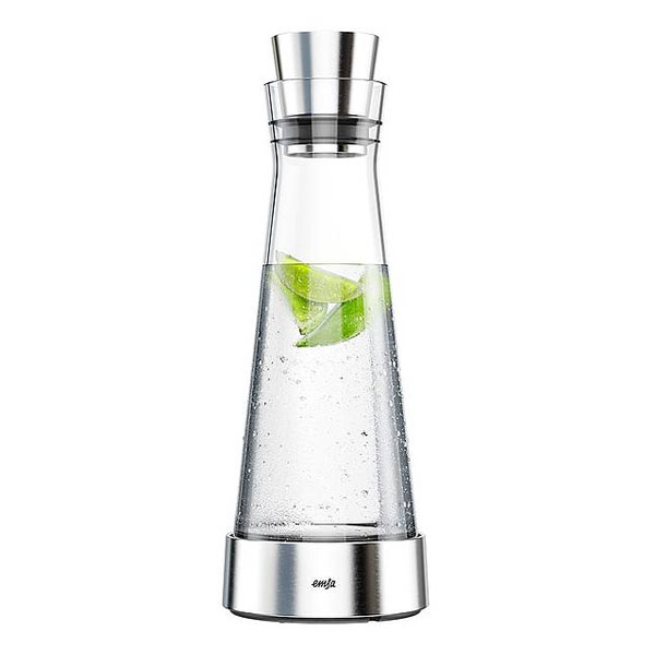 EMSA 514233 FLOW SLIM  Karaffe inkl. Kühlelement Glas/Edelstahl