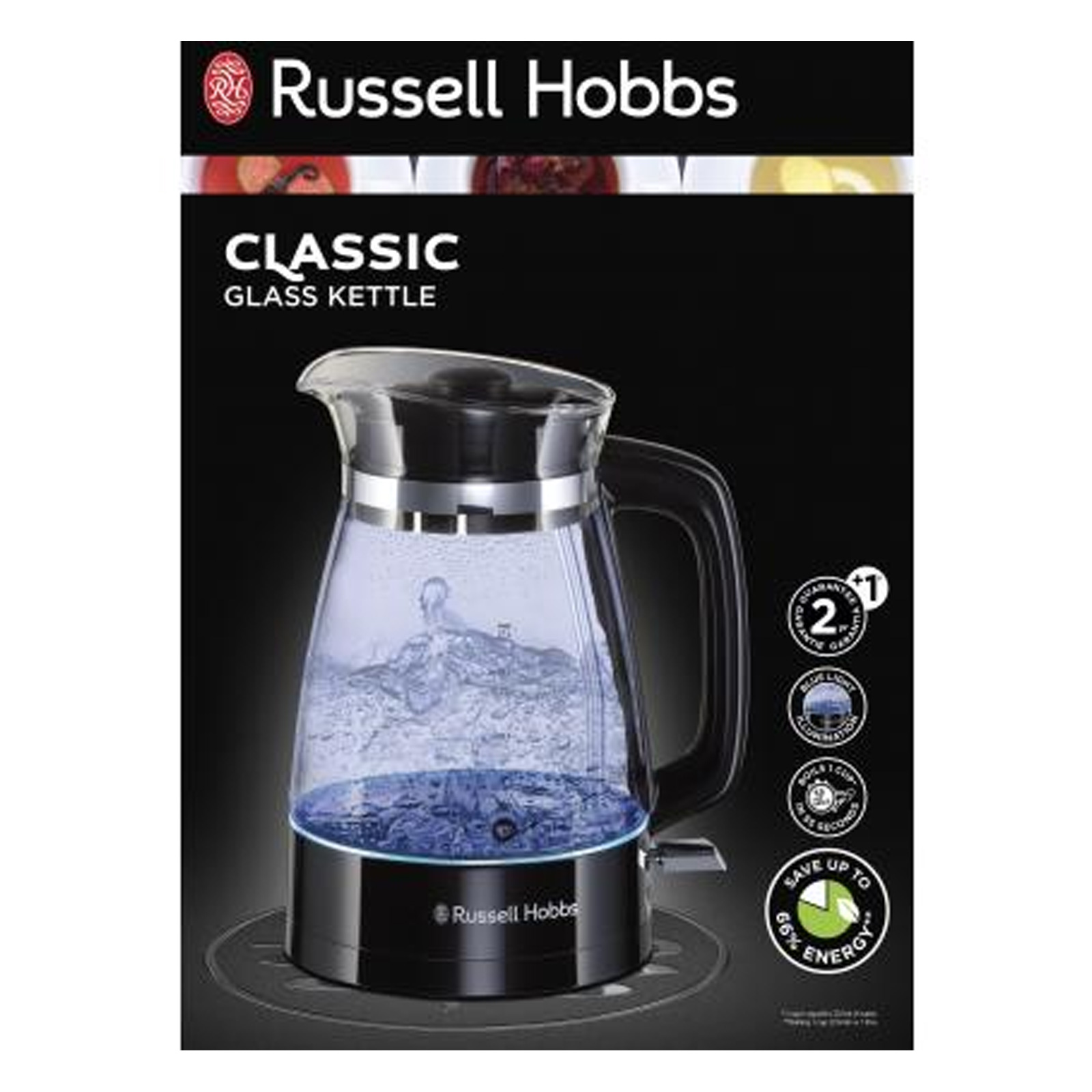 Russell Hobbs 26080-70 Classic Glas-Wasserkocher schwarz