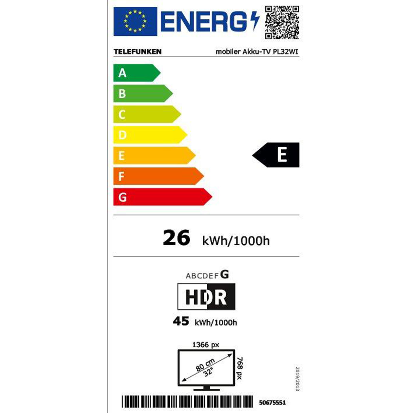 TELEFUNKEN AKKU-TV PL32 LED TV