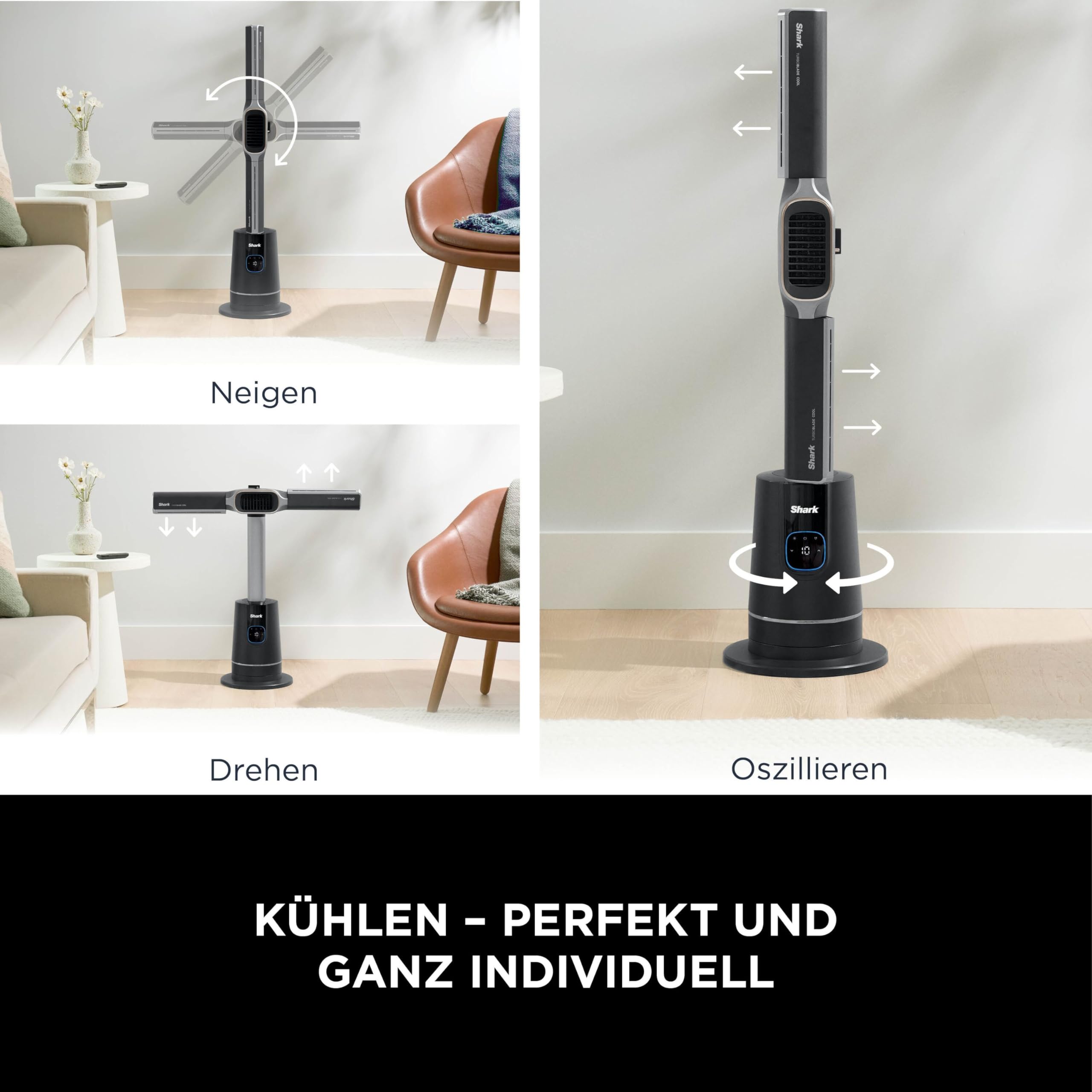 Shark TH200EU TurboBlade Cool + Heat 2-in-1 Ventilator & Heizlüfter