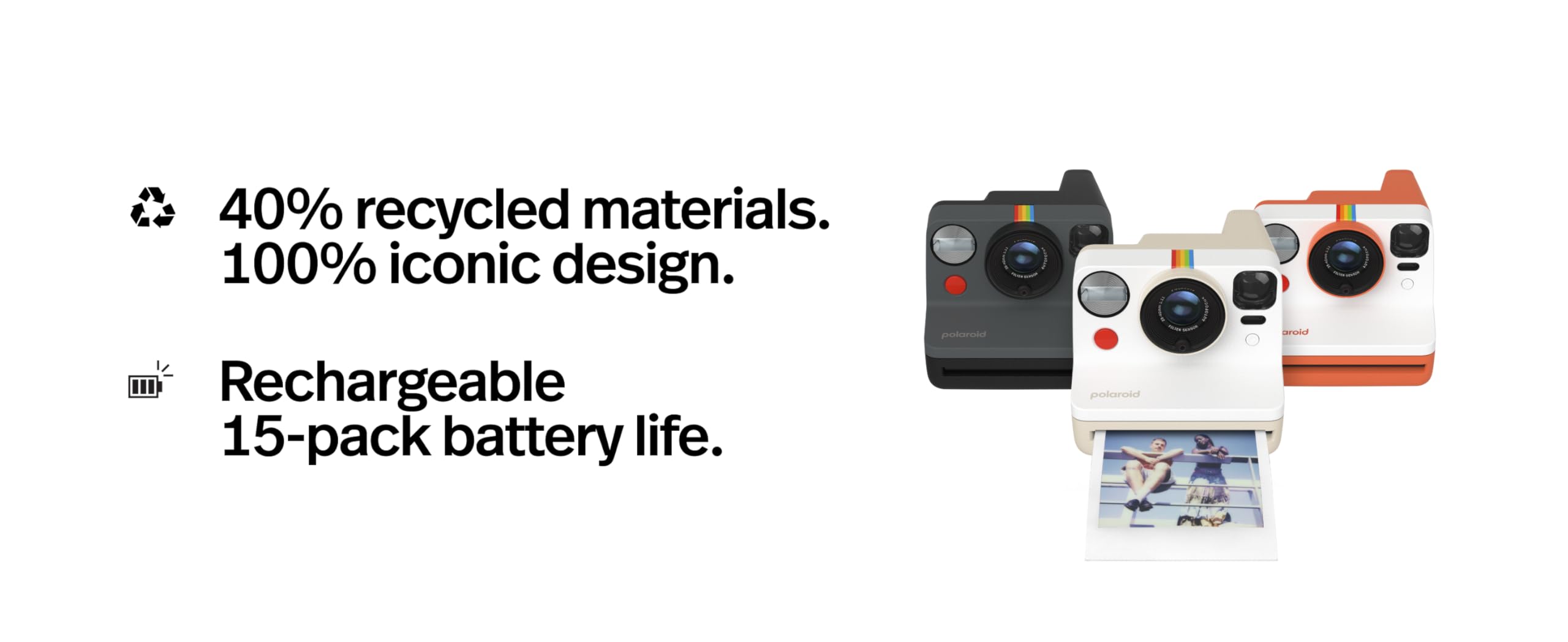 Polaroid Now Generation 3 Sofortbildkamera i-Type Film und 600 Film kompatibel