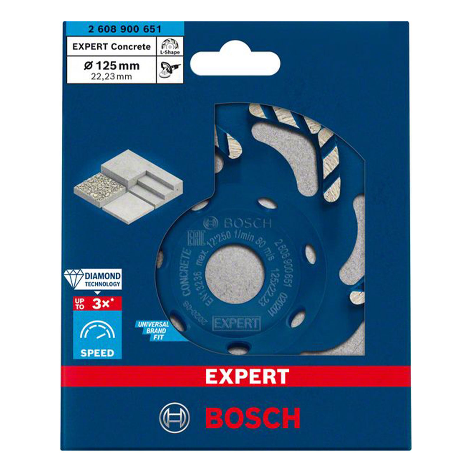 Bosch Professional Expert Concrete Diamanttopfscheibe, 125 x 22,23 x 4,5 mm