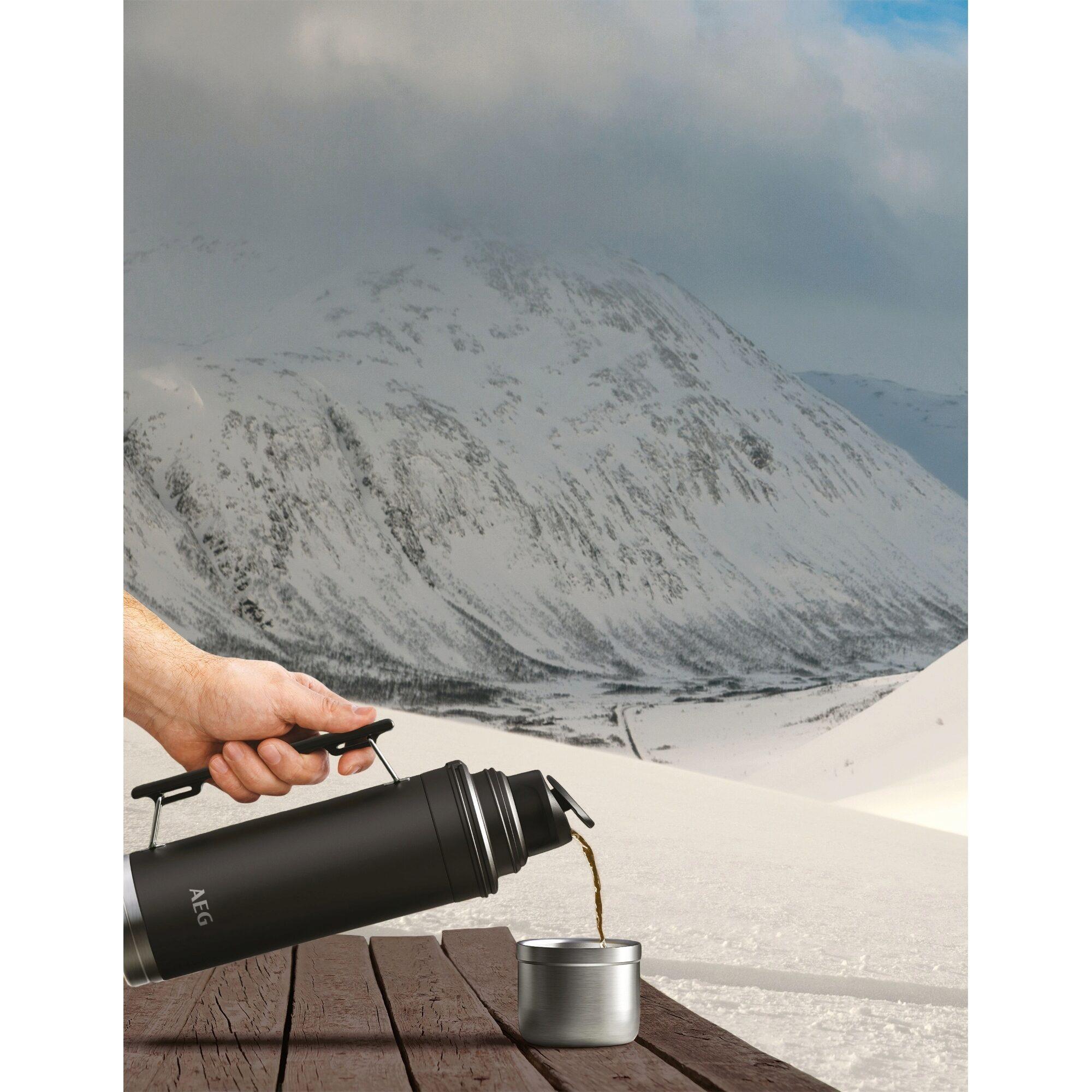 AEG ATHJ02 Thermosflasche, 1 l Fassungsvermögen, Schwarz