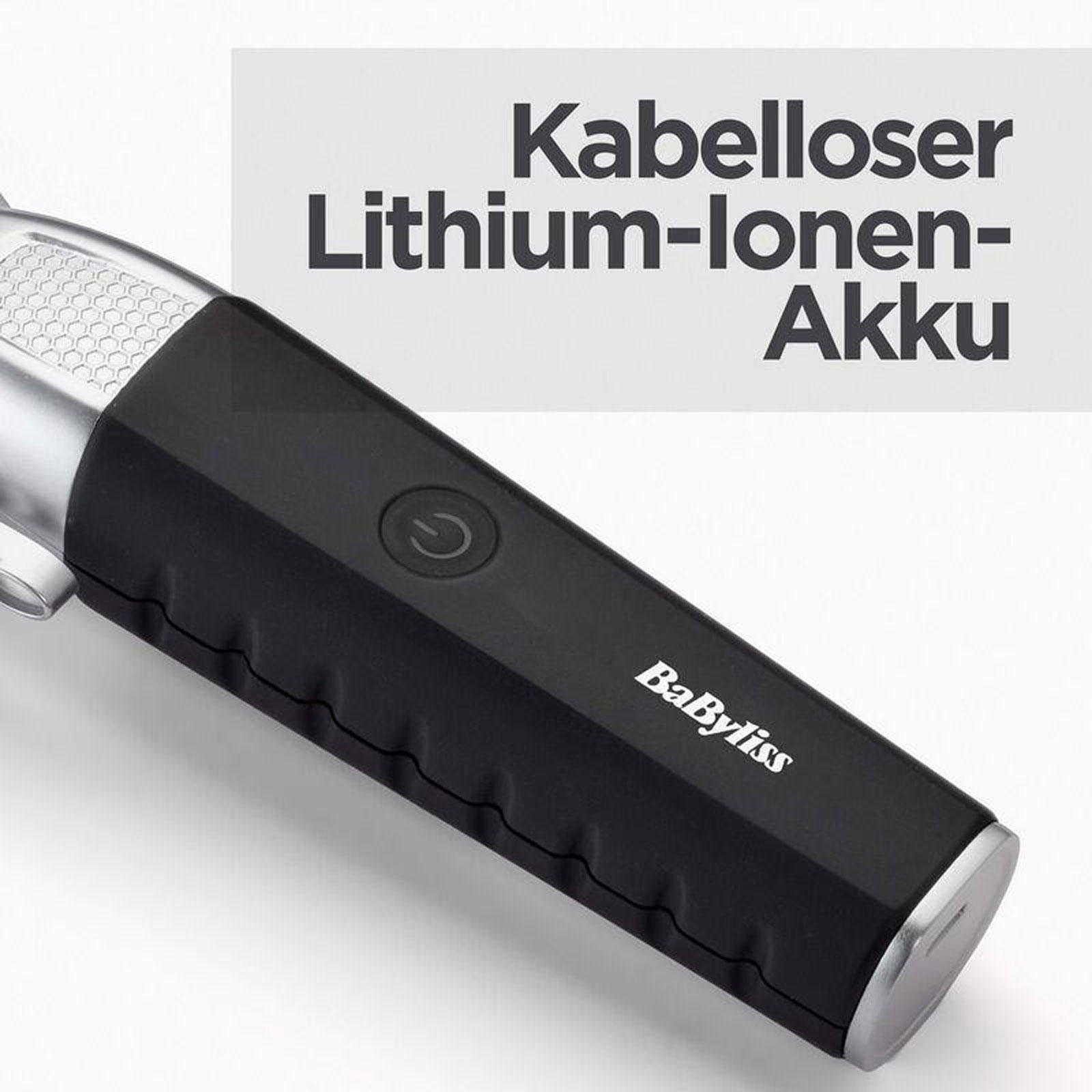 BaByliss E812E Lithium Power Haarschneider (Lithium-Ionen-Akku, kabellose Nutzung, bis zu 3 Stunden Laufzeit, präzise Edelstahlklingen mit 0,5 mm Schnittlänge, Feinstellhebel, 8 Kammaufsätze - Stufen 1-8 (0,8-25 mm), Kammführung für die lin BaByliss E812E Lithium Power Haarschneider (Lithium-Ionen-Akku, kabellose Nutzung, bis zu 3 Stunden Laufzeit, präzise Edelstahlklingen mit 0,5 mm Schnittlänge, Feinstellhebel, 8 Kammaufsätze - Stufen 1-8 (0,8-25 mm), Kammführung für die lin