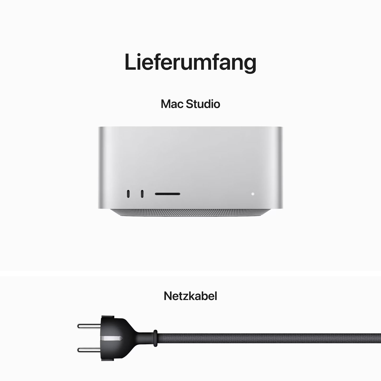 Apple Mac Studio, 2023, Silber, M2 Ultra, 24-Core-CPU, 60-Core-GPU, 128 GB, 2 TB SSD