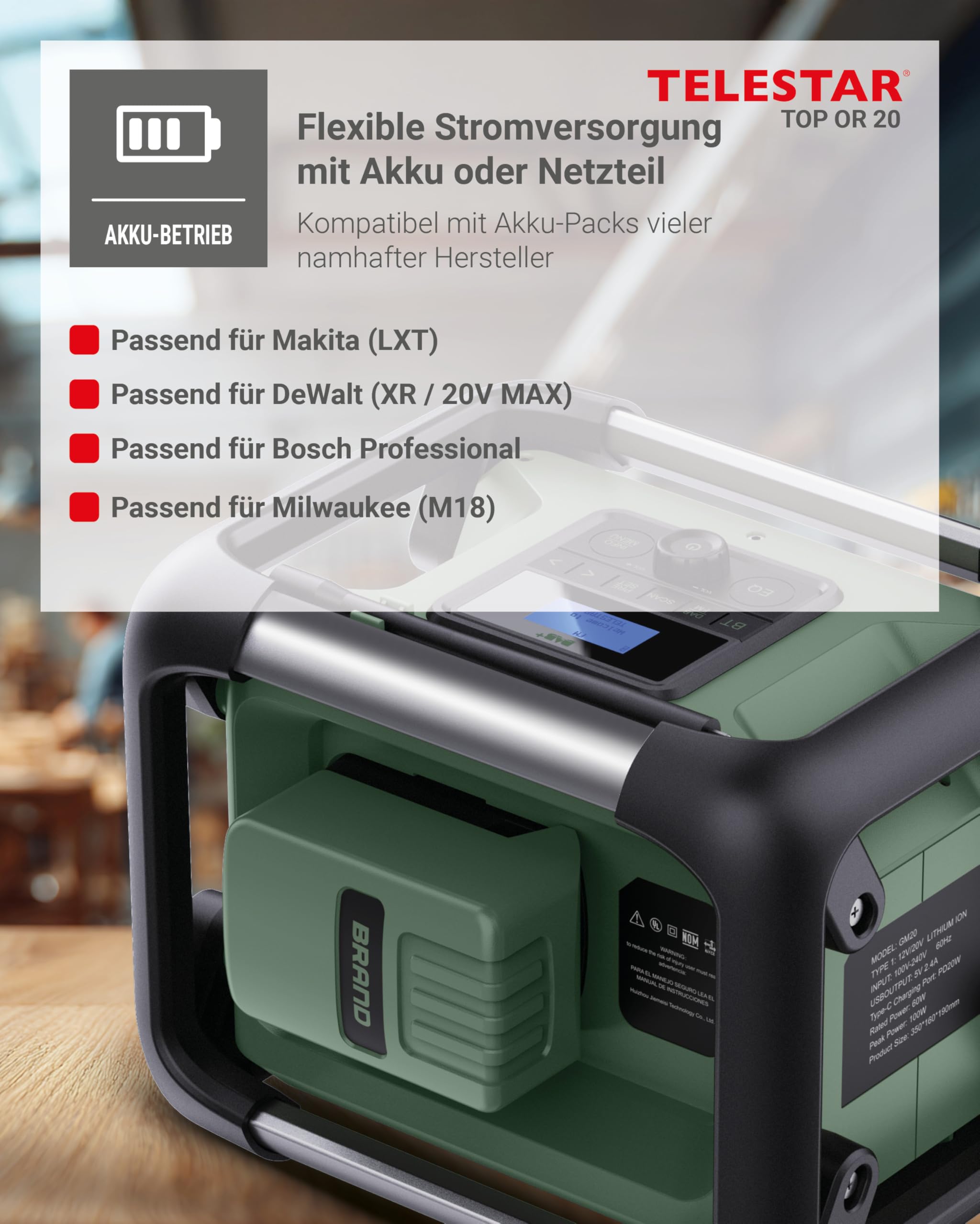 TELESTAR TOP OR 20 – Baustellenradio