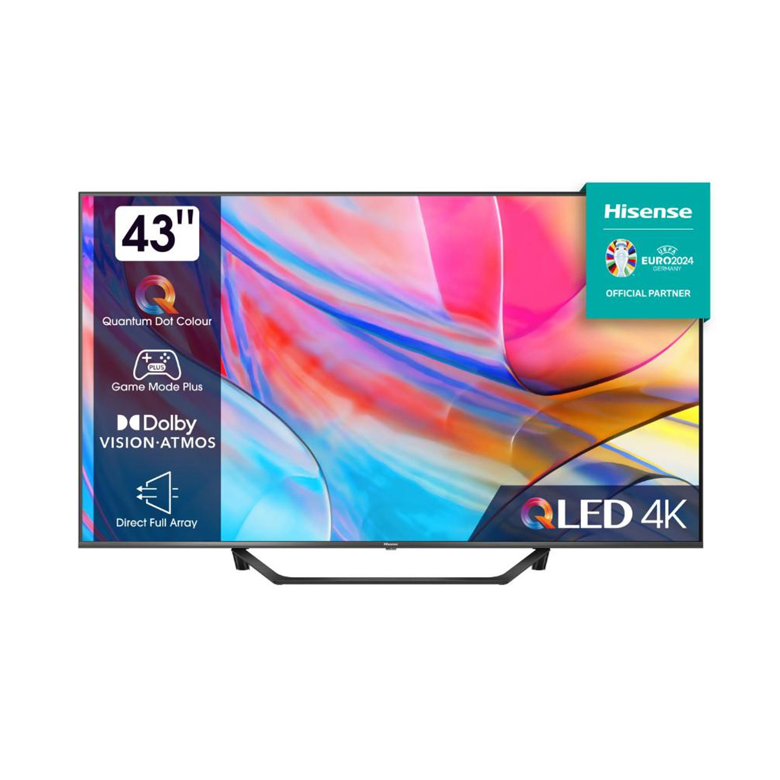 Hisense 43A79KQ QLED TV (43 Zoll (109 cm), 4K UHD, HDR, Smart TV, Sprachsteuerung (Alexa, VIDAA Voice), Aufnahmefunktion, Dolby Atmos, VIDAA U6)