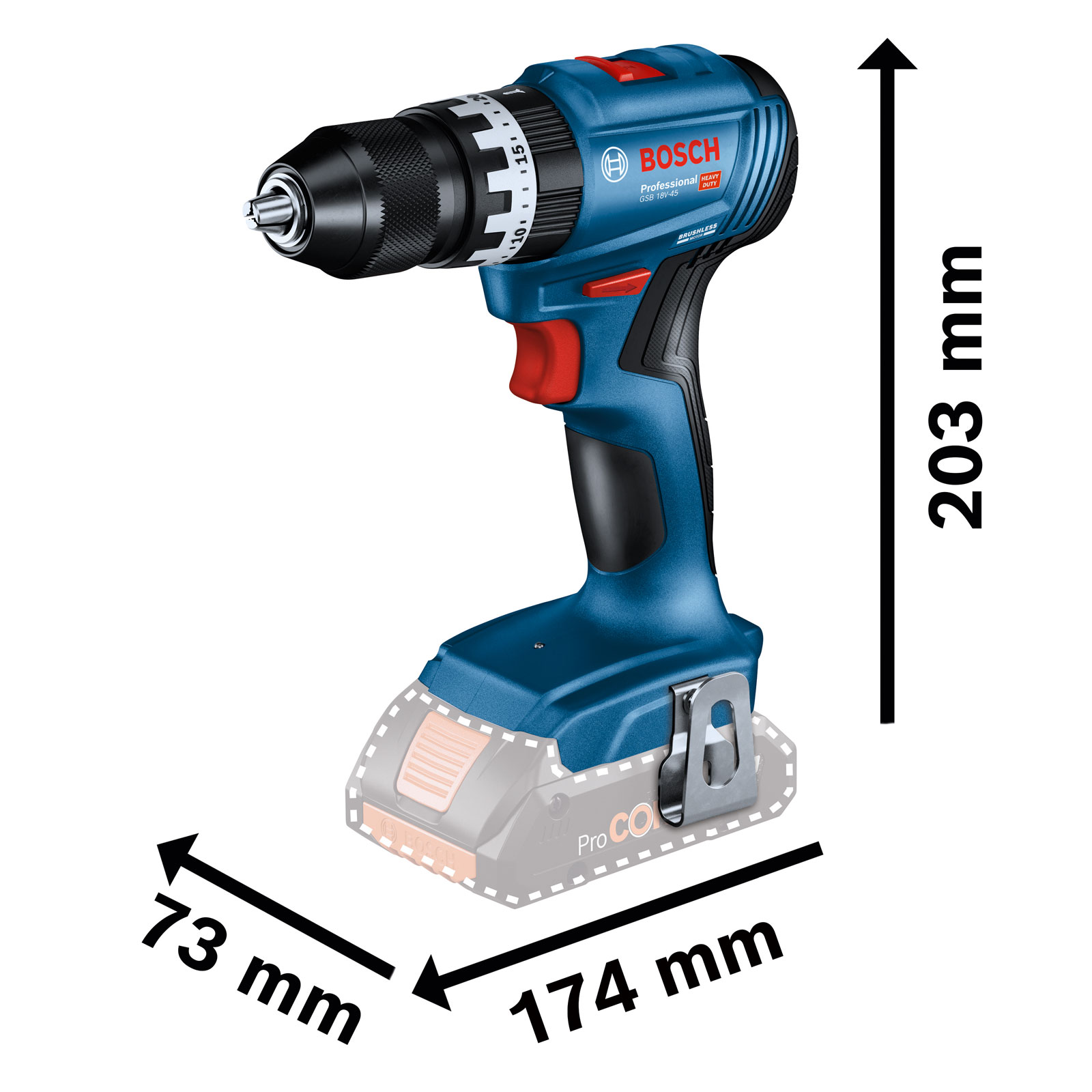 Bosch Professional Combo Kit GSB 18V-45 + GBH 18V-22