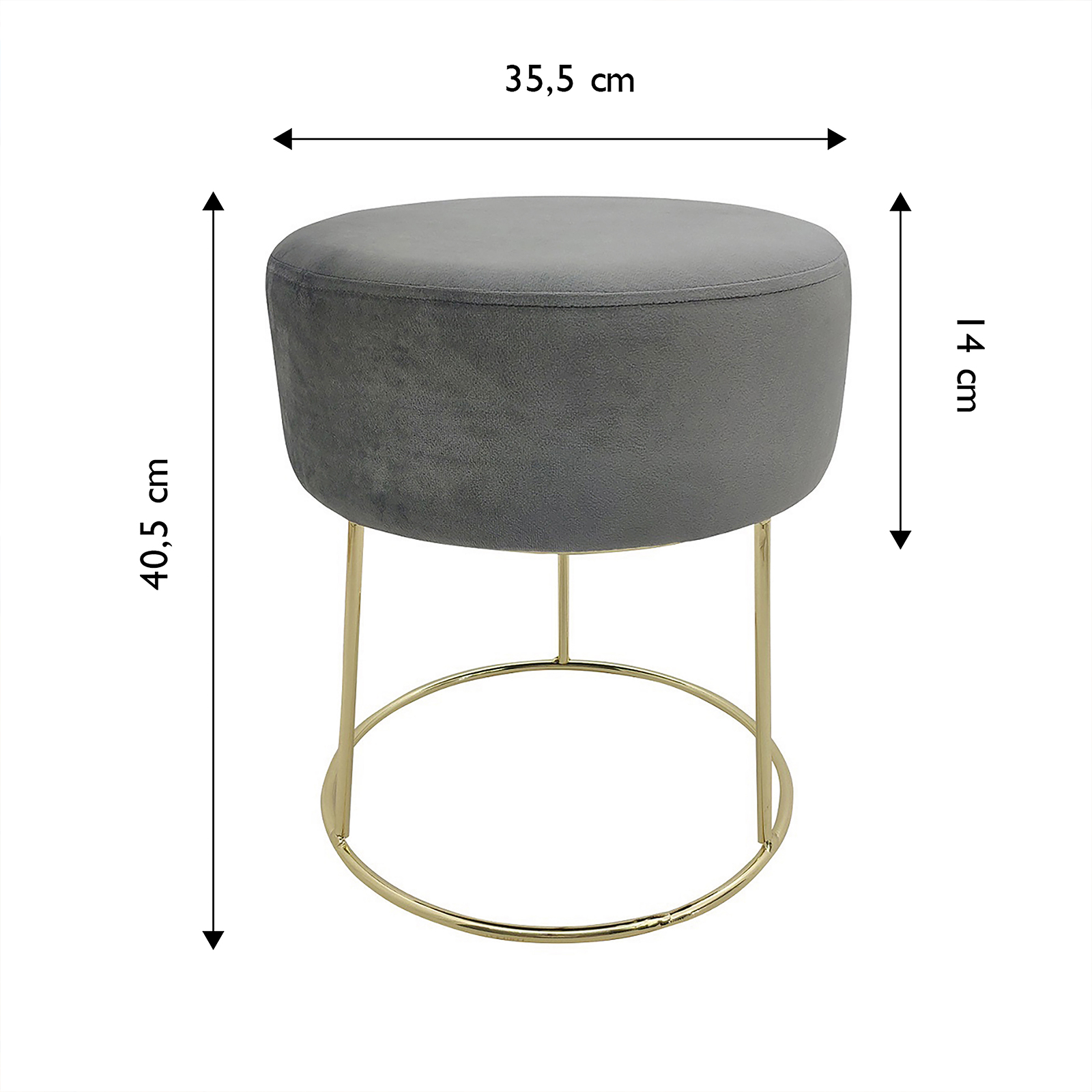 Echtwerk Sitzocker EW-SH-0412B Marylin mit Samtbezug