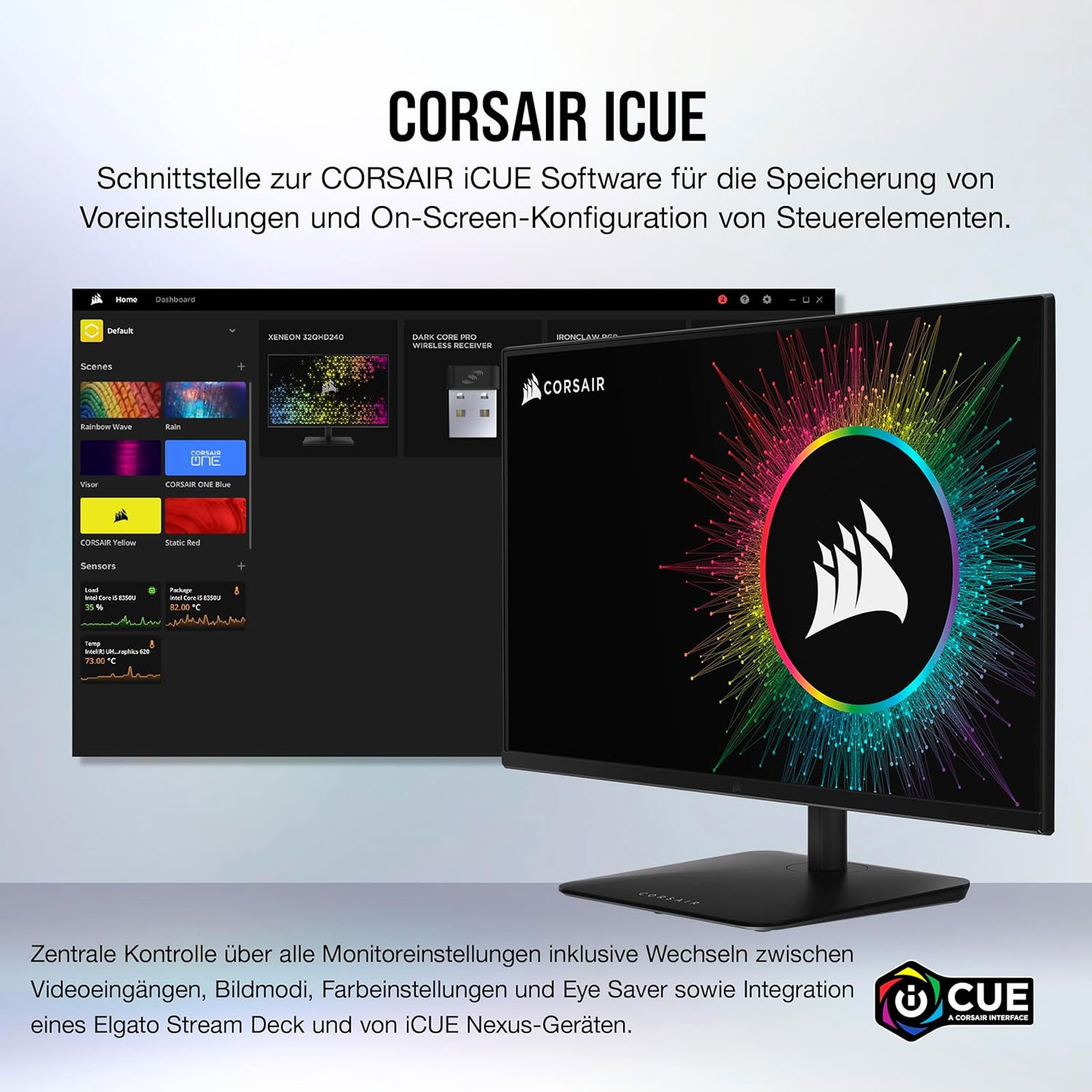 Corsair XENEON 32UHD144-A Gaming Monitor 32 Zoll 4K