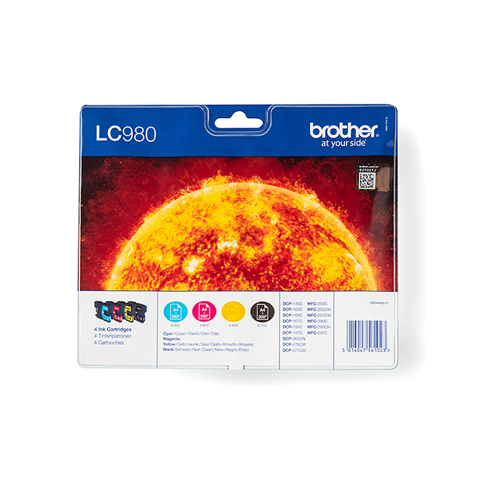 Brother LC980 Value Pack Druckerpatronen-Paket Cyan/Magenta/Gelb/Schwarz
