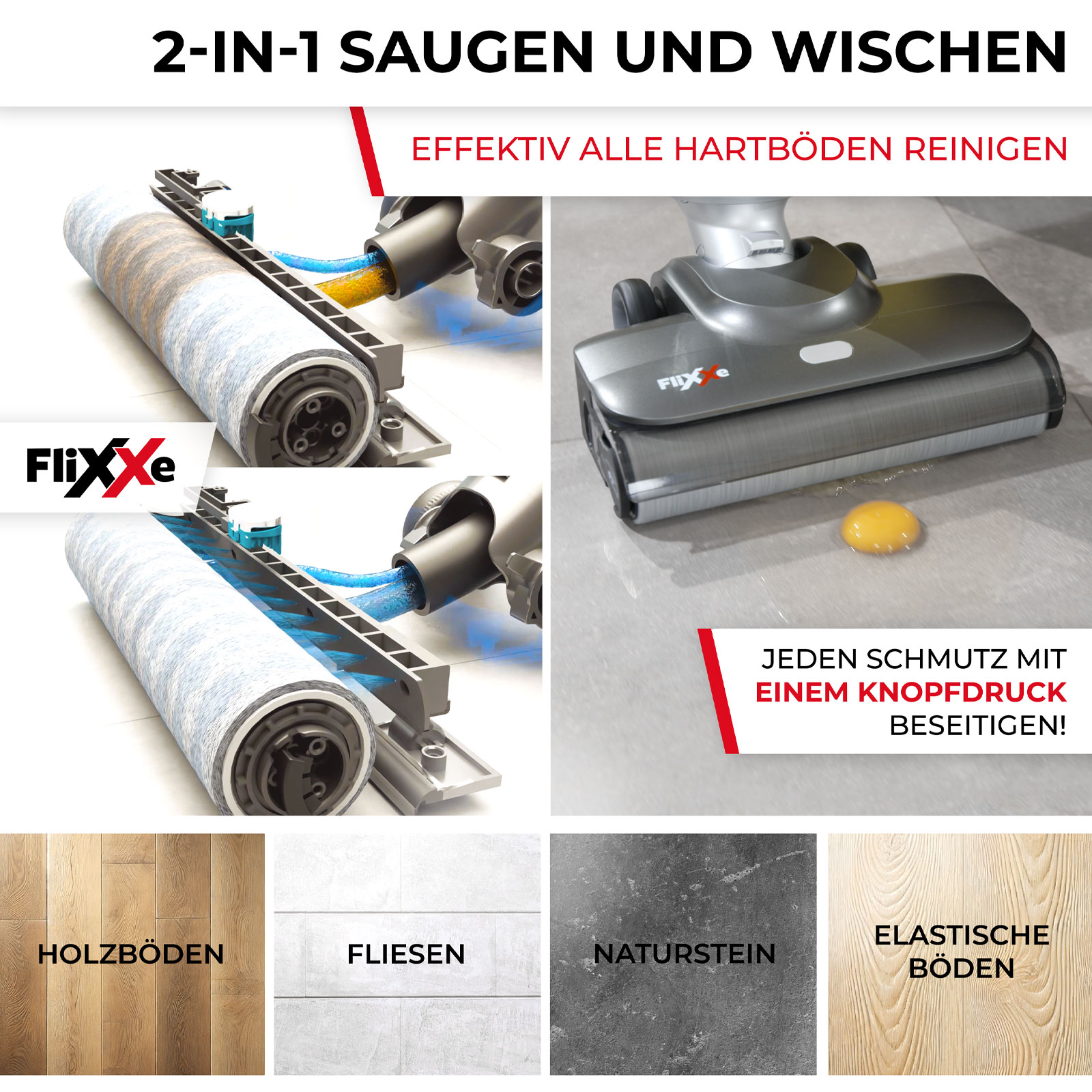 FliXXe X3 Premium Waschsauger inkl. Reinigungslösung