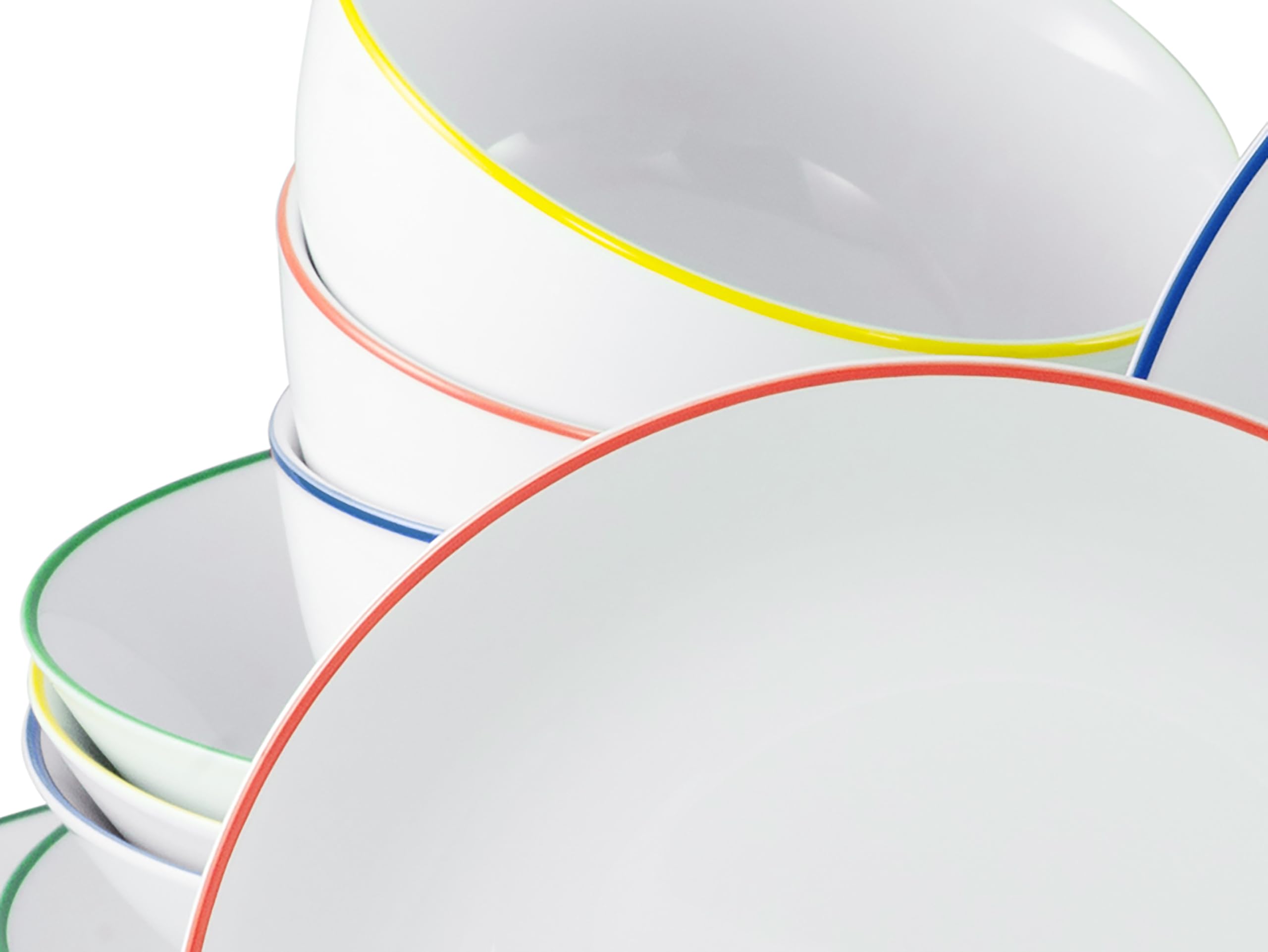 CreaTable Kombiservice 24056 Serie Luna Color Line 24-teiliges 4 Personen