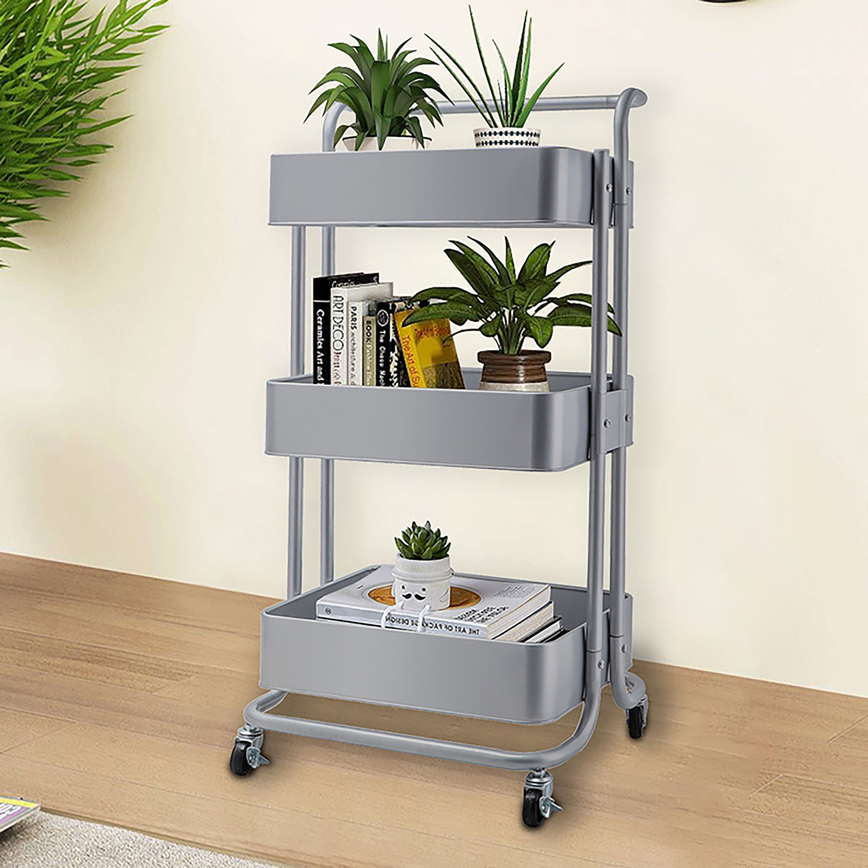 ECHTWERK Küchen & Servierwagen 3 Ebenen Schiebegriff 