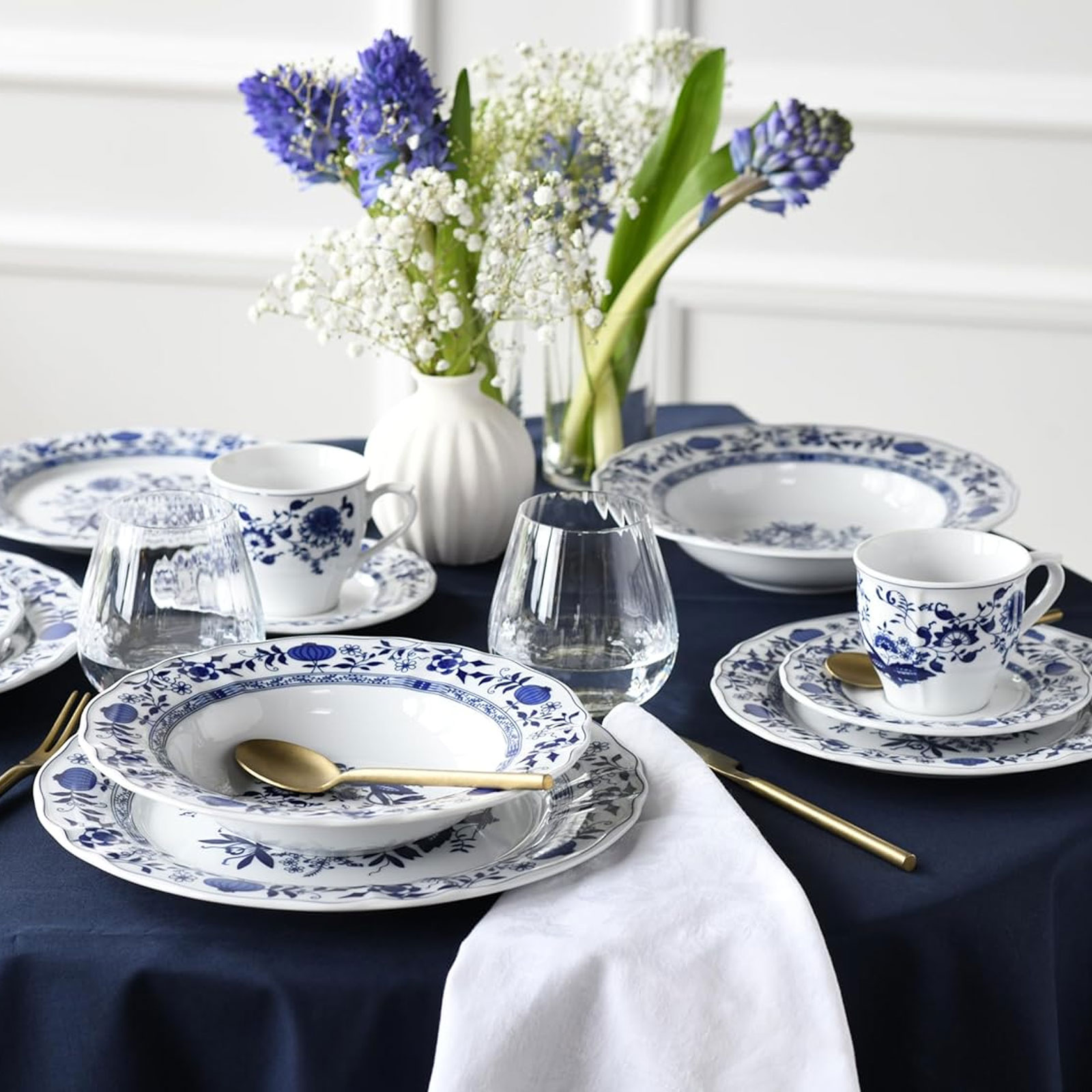 CreaTable Flora Zwiebelmuster 17133 Kombiservice, 30-teilig