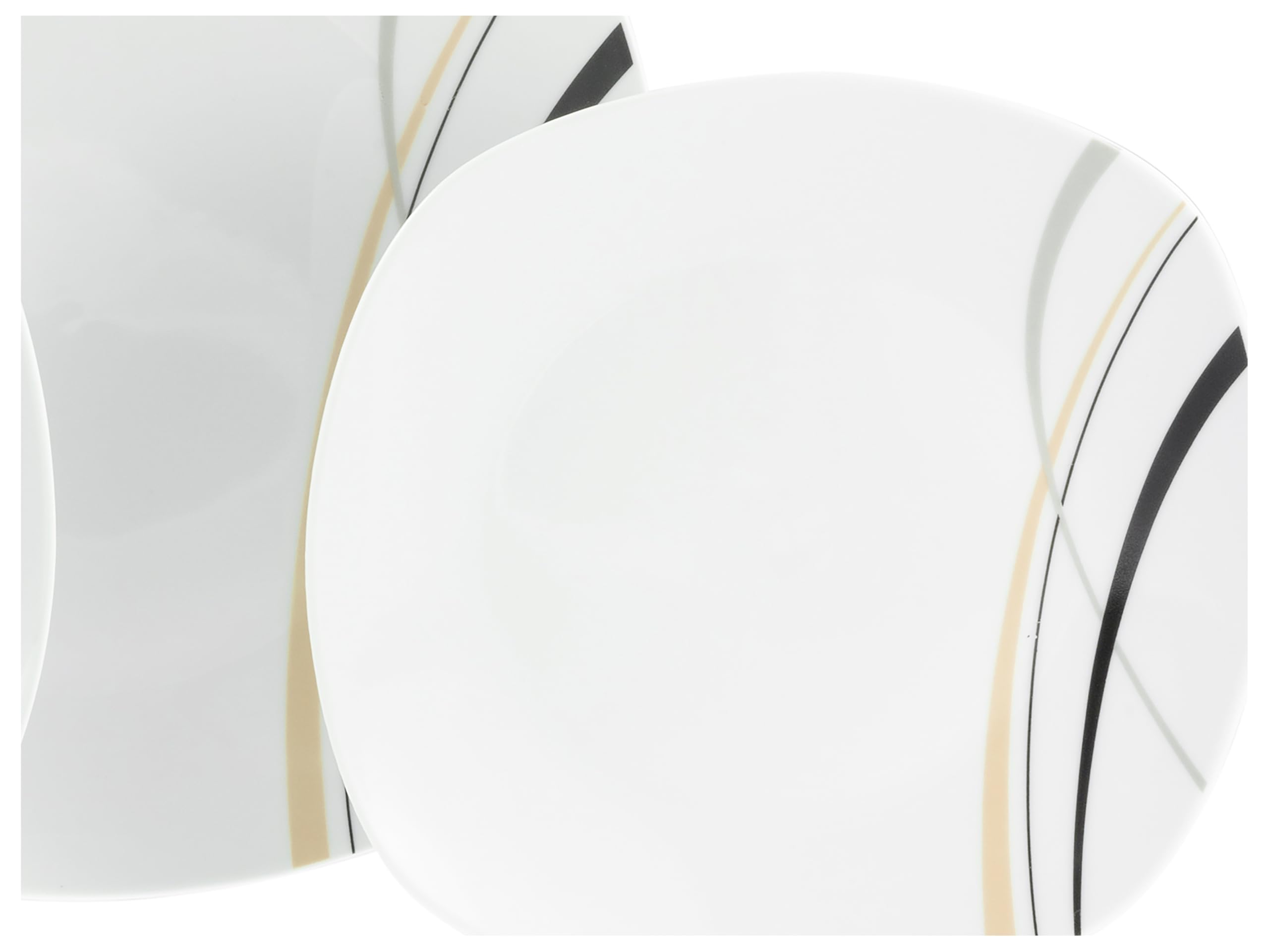 CreaTable 24031 Teller Set Serie Square City Line 18-tlg. 6 Personen