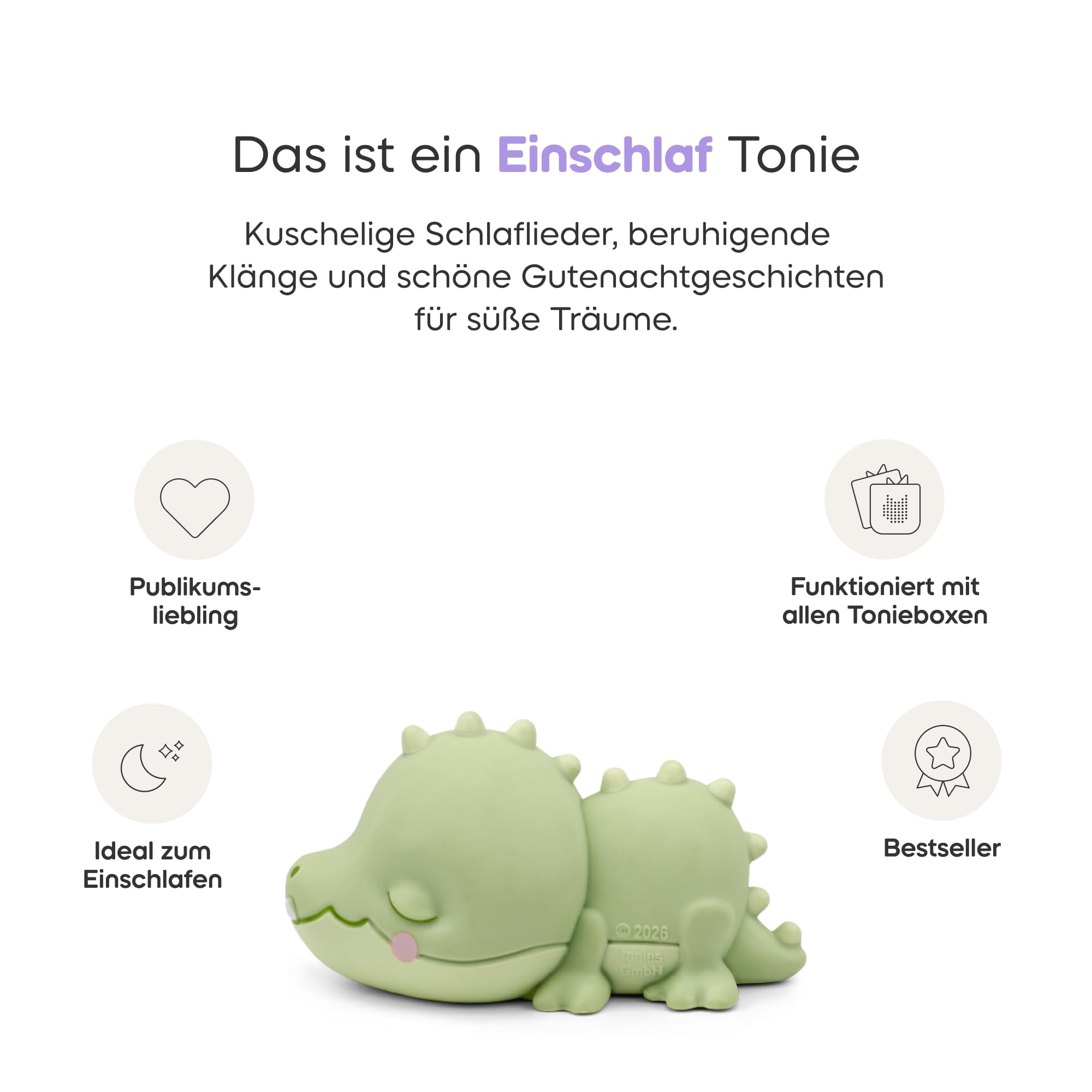 tonies Hörfigur für Toniebox, Schlummerbande – Schlummerkrokodil