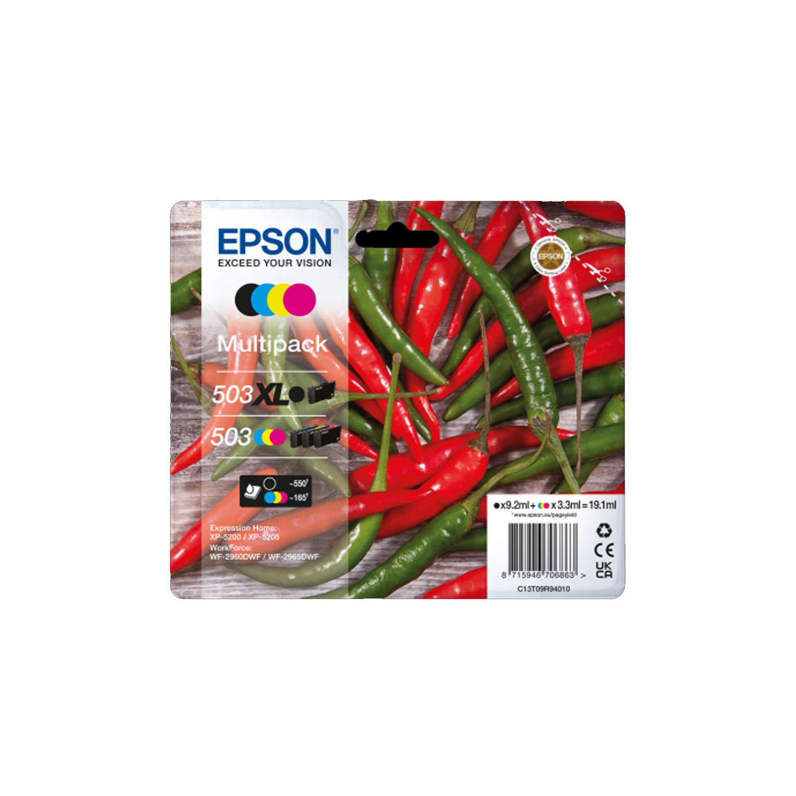 Epson C13T09R94010Chil 503 XL Chillies Multipack 4-colours