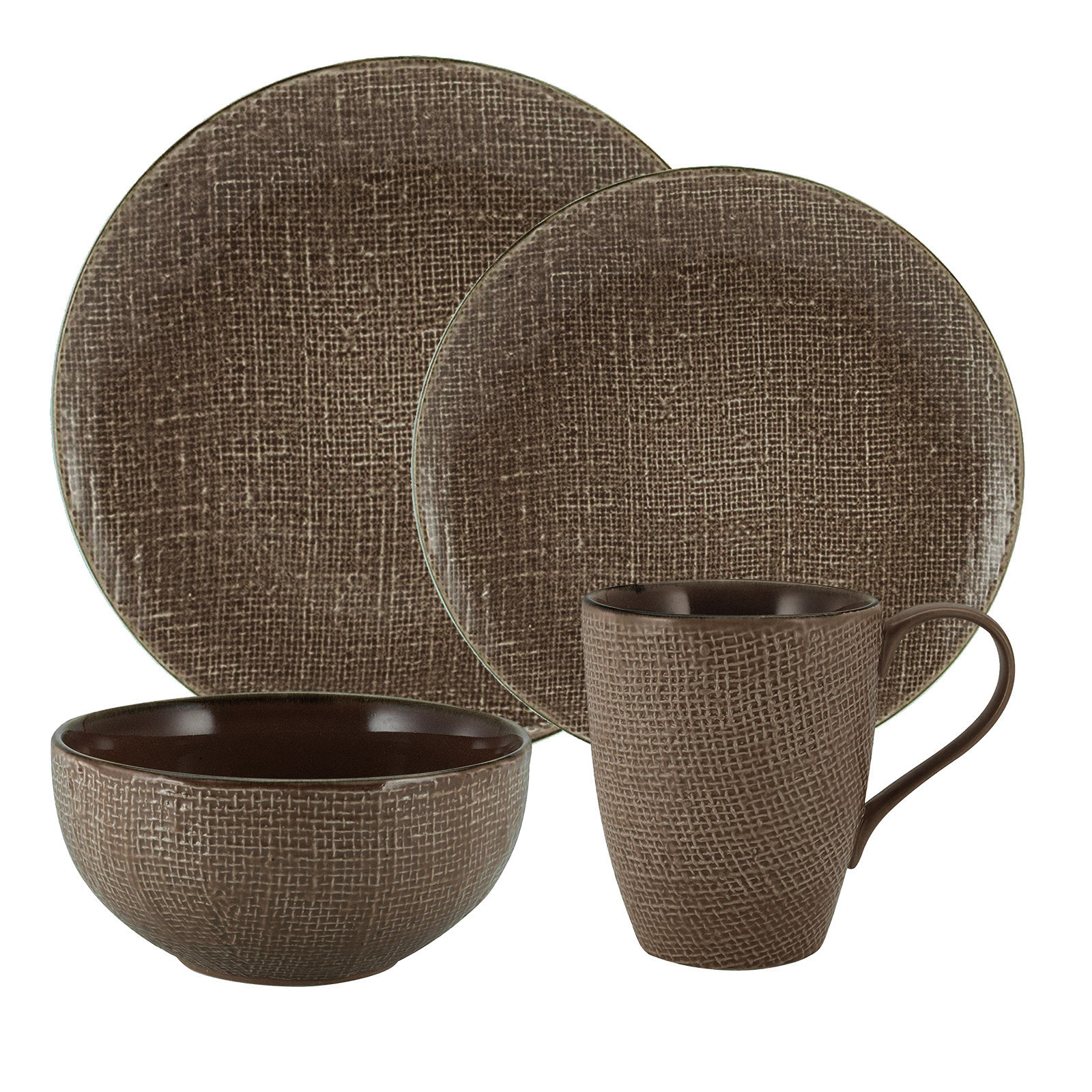 CreaTable 22239 Serie CANVAS Mediterran Geschirrset Kombiservice 16 teilig
