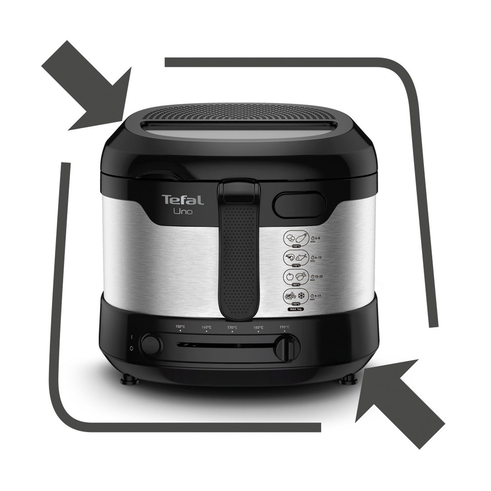 TEFAL FF 215D Uno M Fritteuse Edelstahl