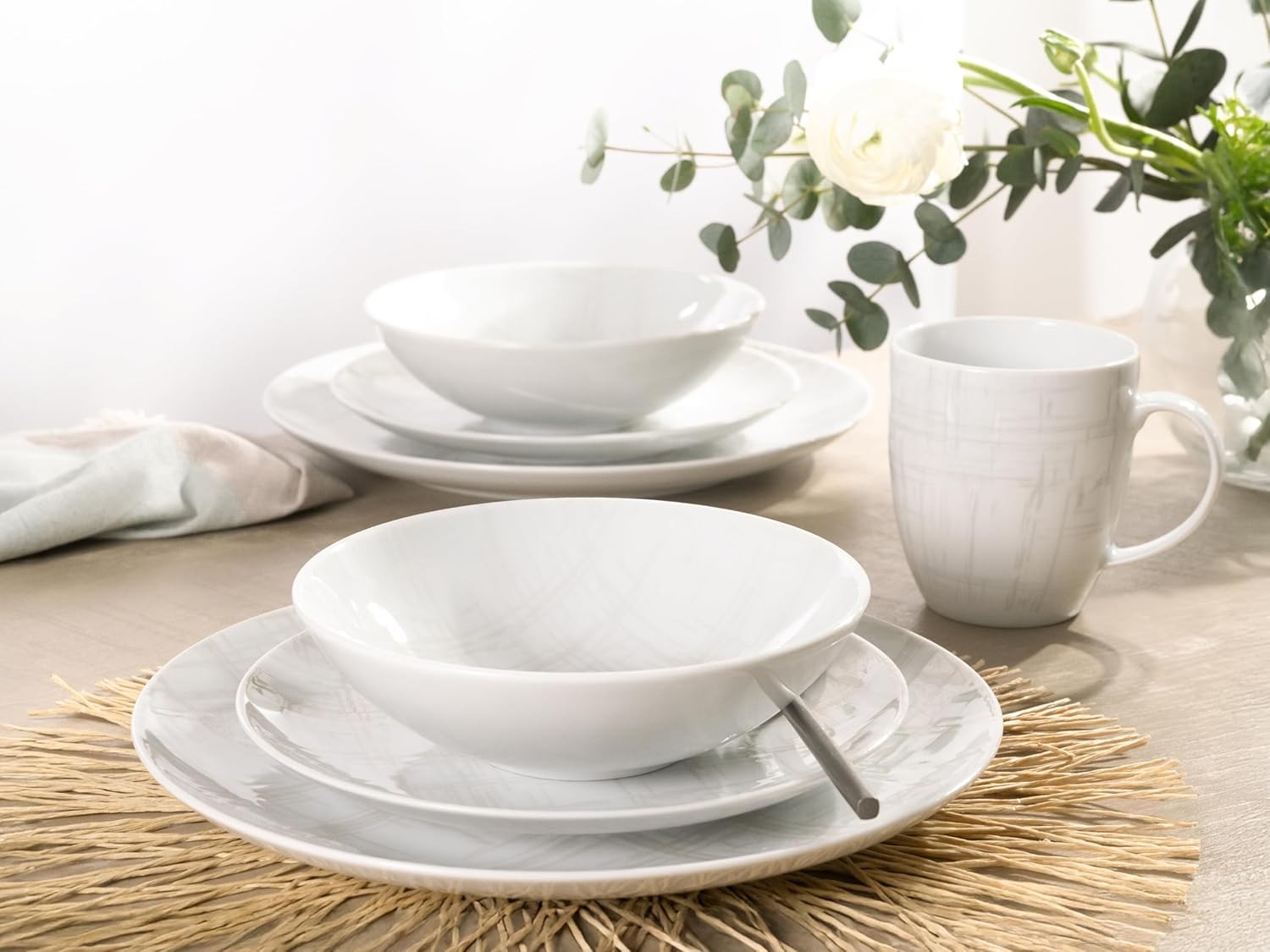 CreaTable, 25866, Serie Shabby Chic - Serie Home , Geschirrset, Kombiservice 16 teilig