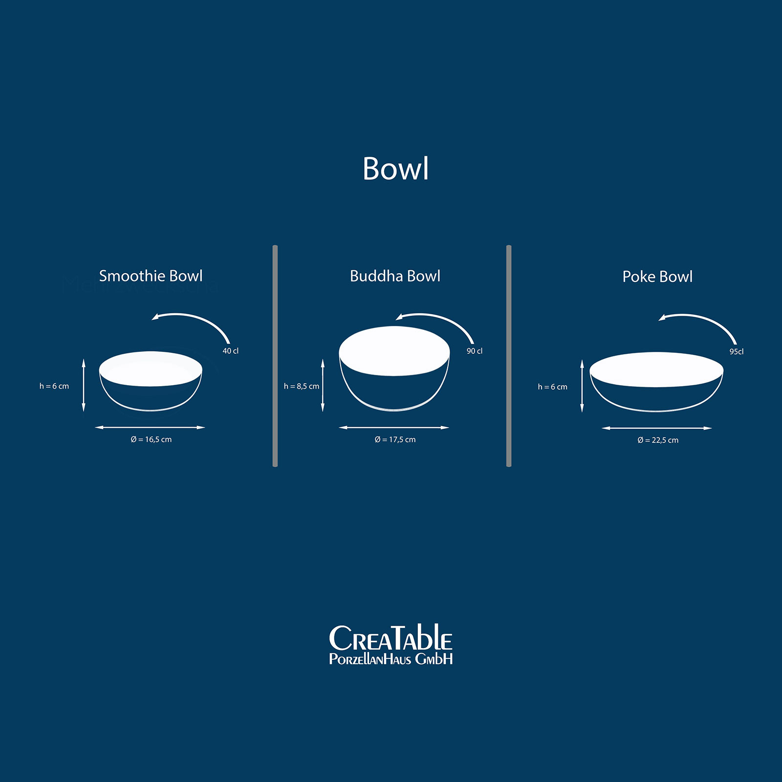 CreaTable 24224 Nature Collection Green Life, Bowl Set 12-teilig