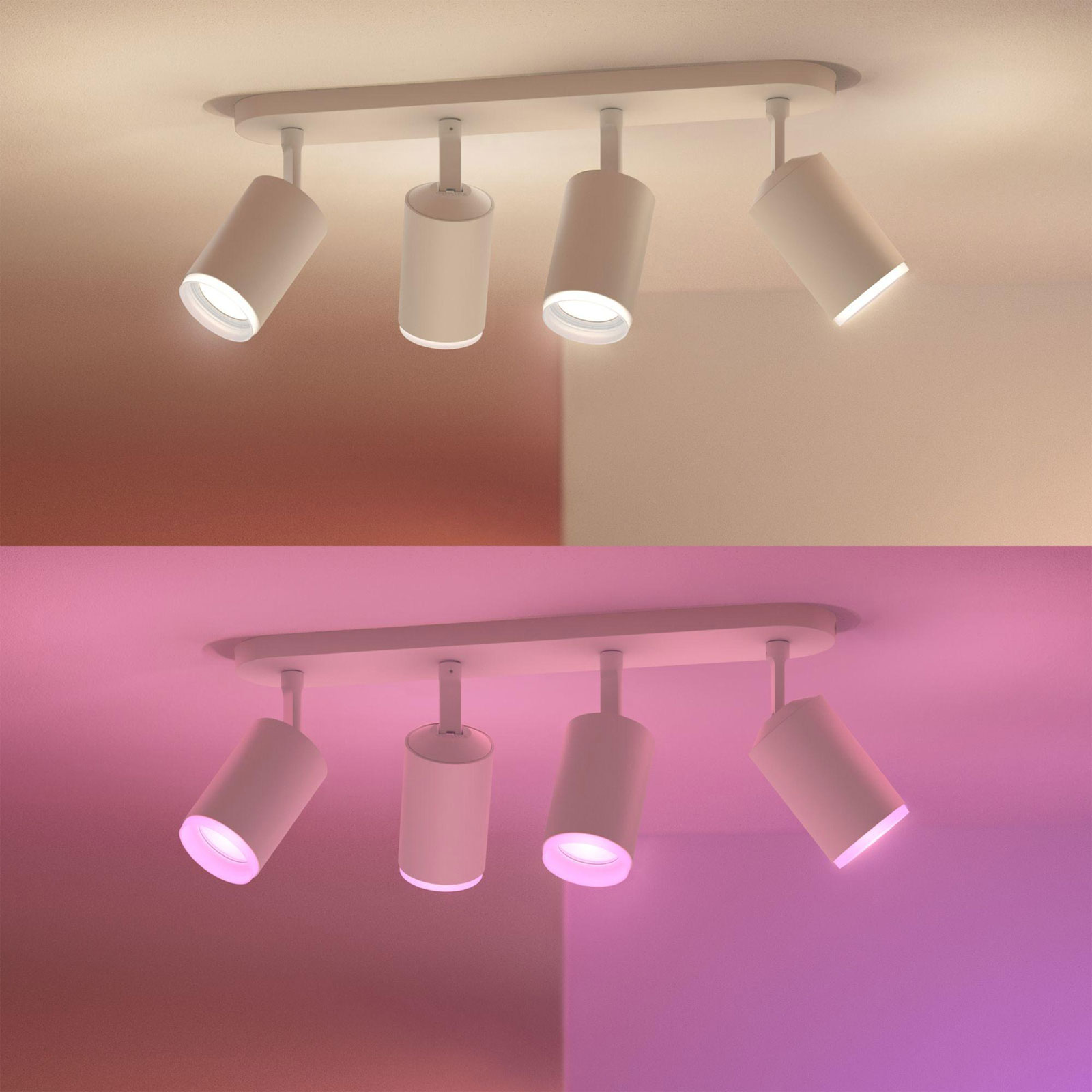 Philips Hue WACA Fugato Spot Deckenlampe 4er LED Strahler Bluetooth