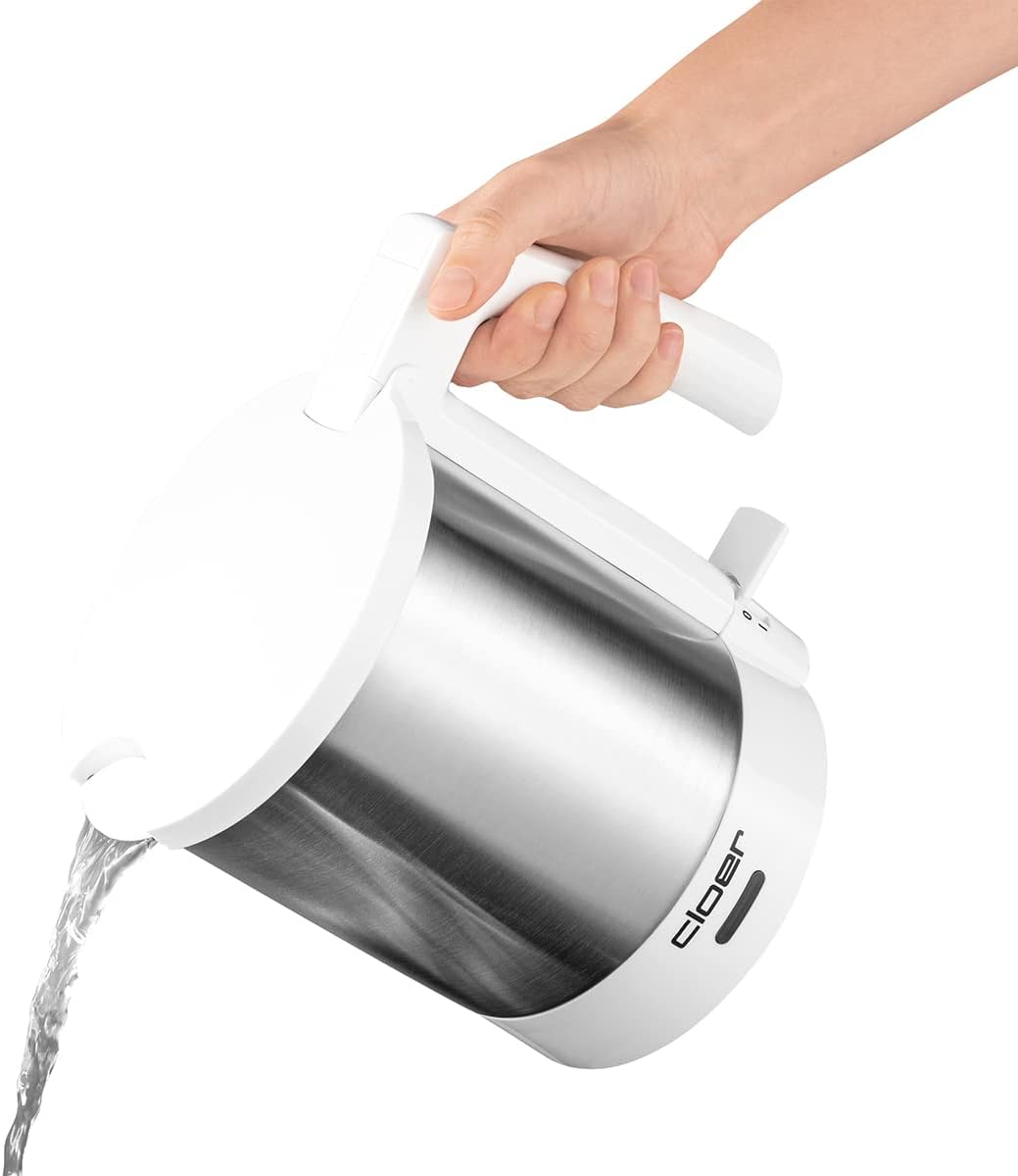Cloer 4701 Wasserkocher Edelstahl weiss